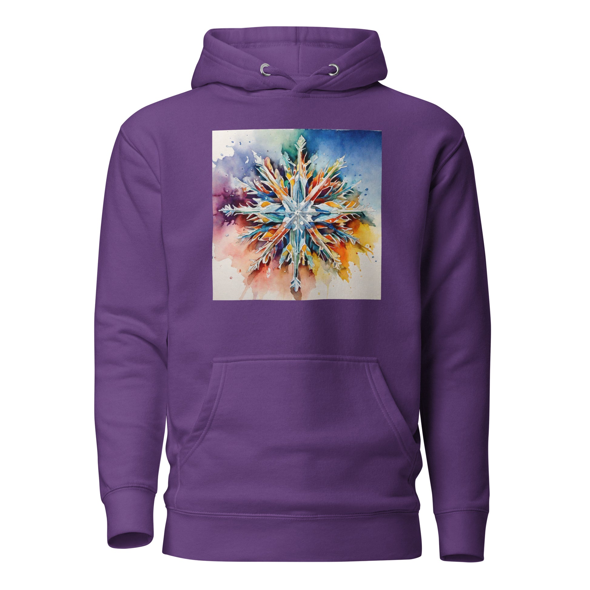 Colorful Snowflake Women's Christmas Hoodie Purple