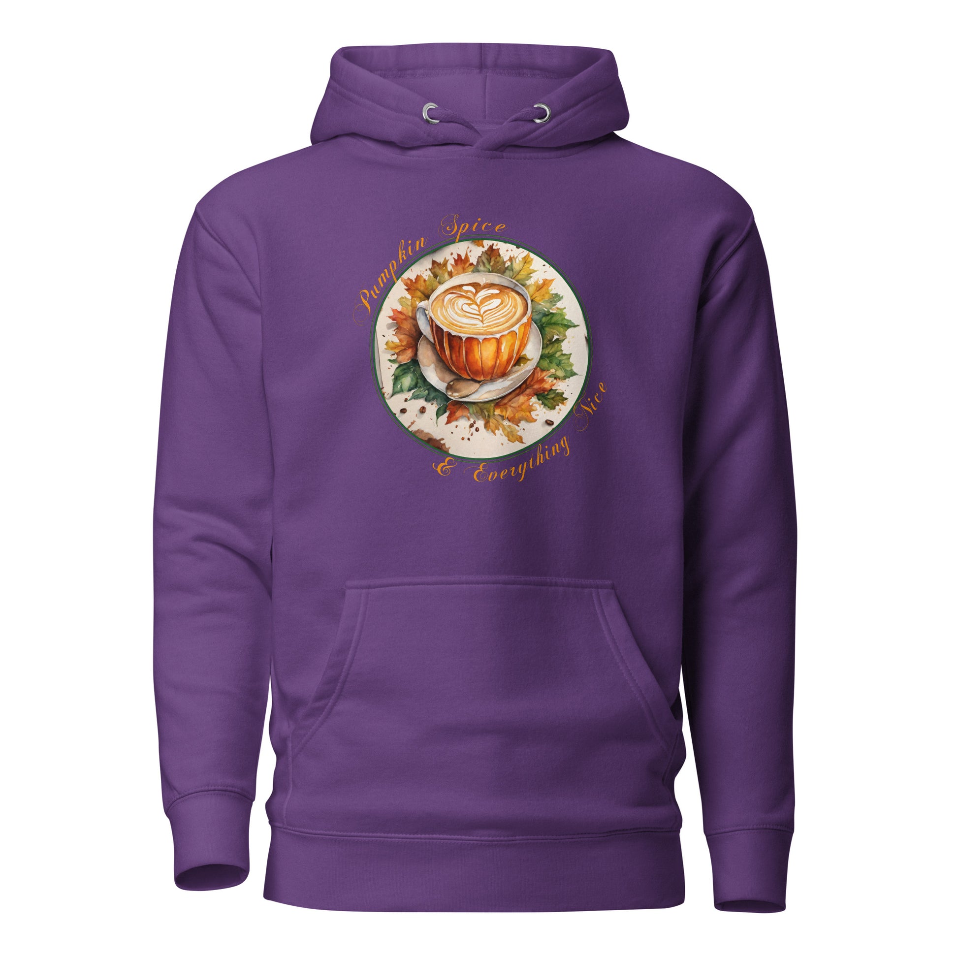 Pumpkin Spice & Everything Nice Women's Fall Hoodie Purple