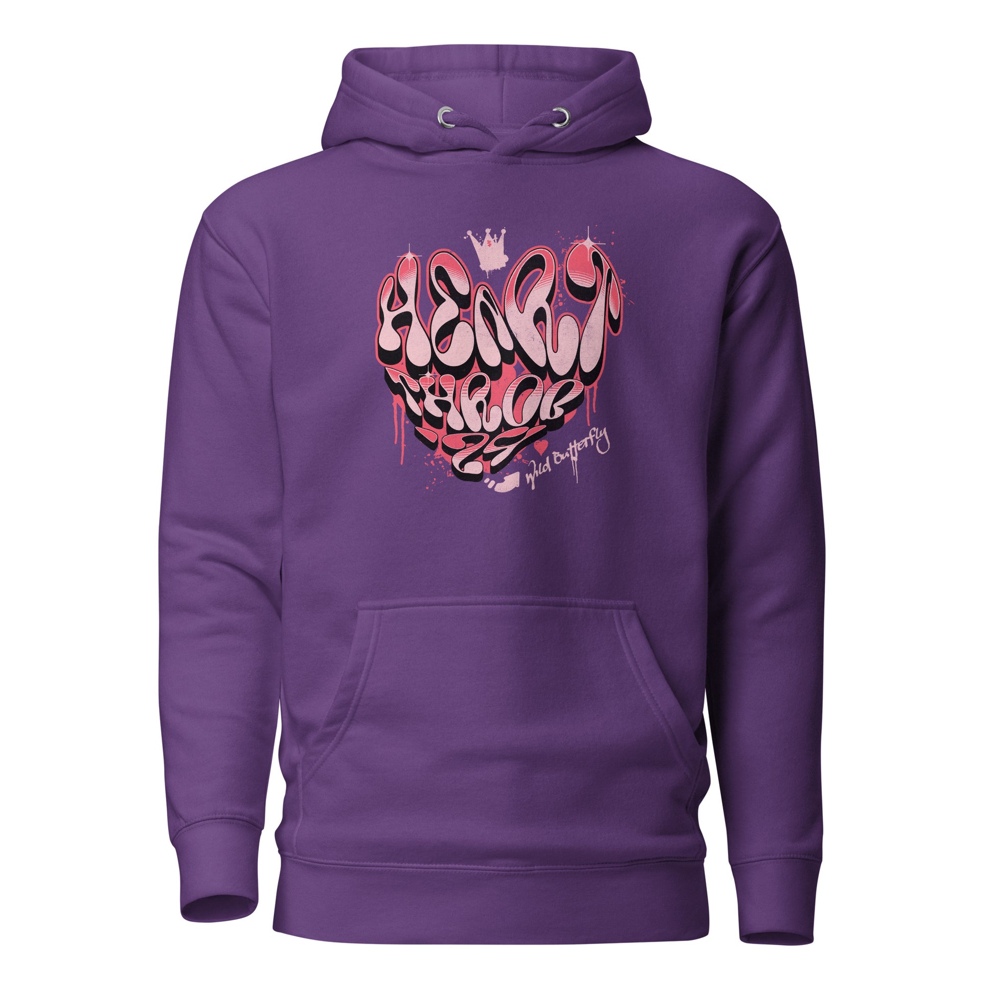 Heart Throb '24 Women's Valentine's Day Hoodie Purple