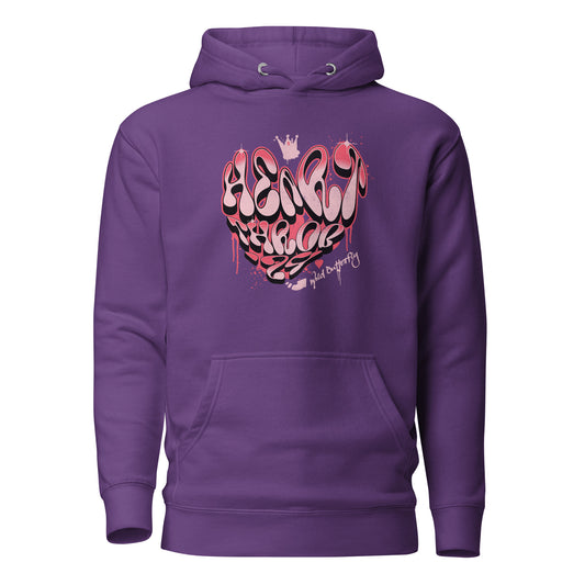 Heart Throb '24 Women's Valentine's Day Hoodie Purple