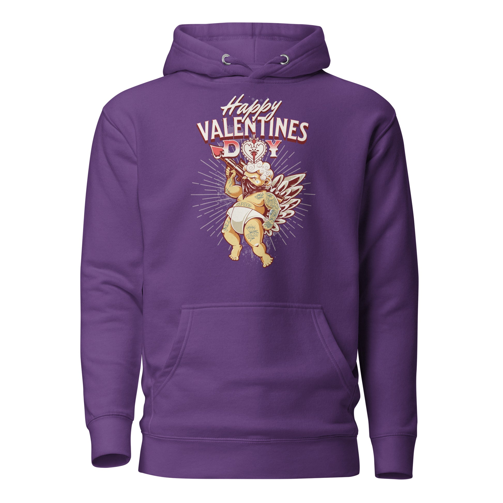 Inked Cupid Women's Valentine's Day Hoodie Purple