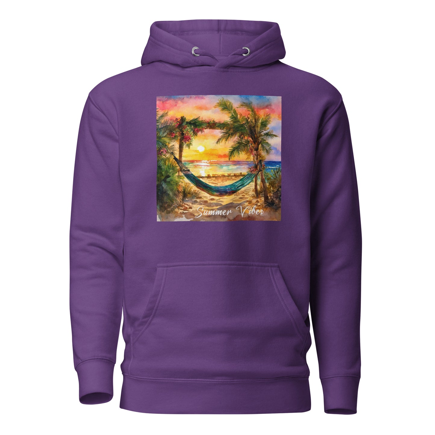 Summer Vibes Women's Beach Hoodie Purple