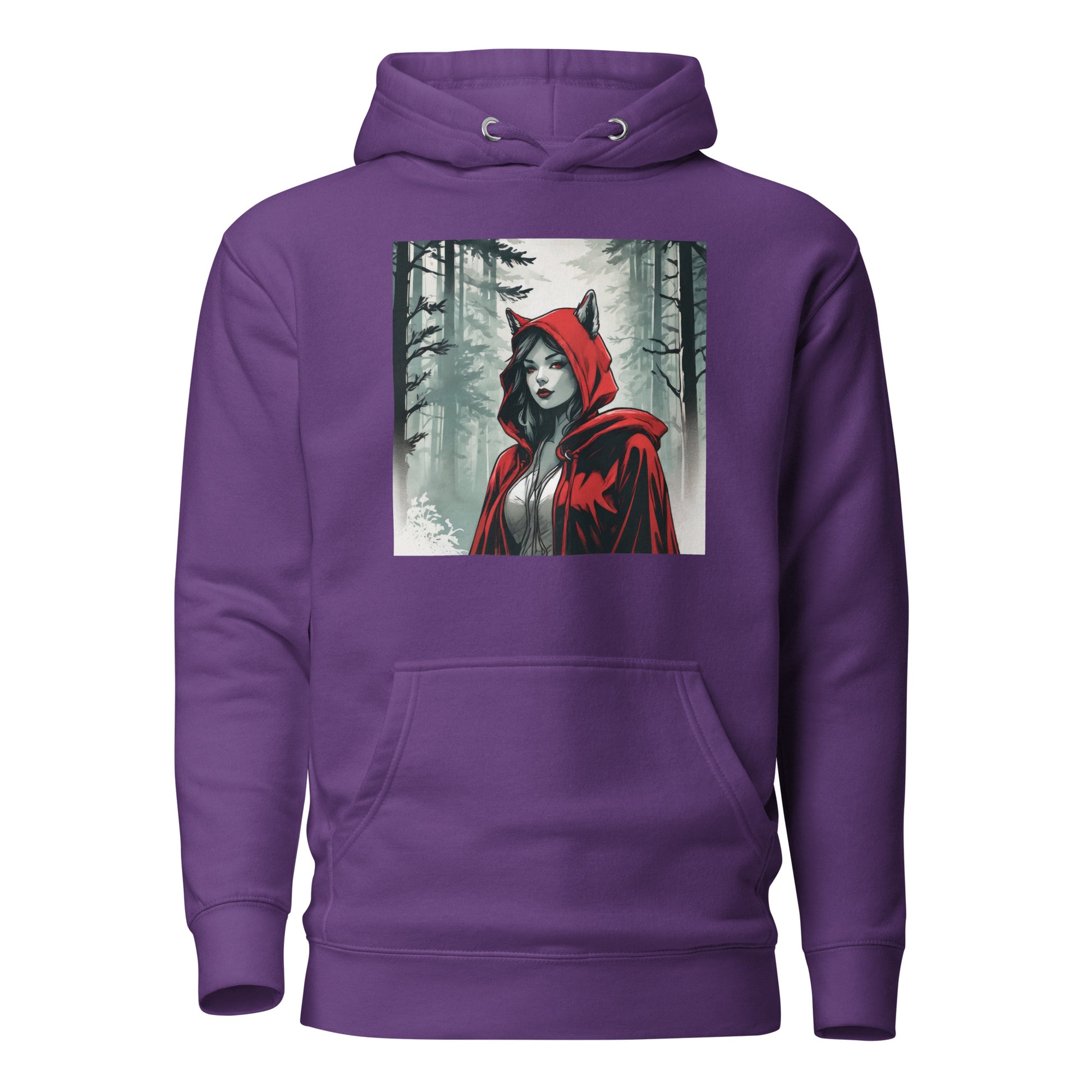 Modern Red Riding Hood Women's Fairy Tale Hoodie Purple