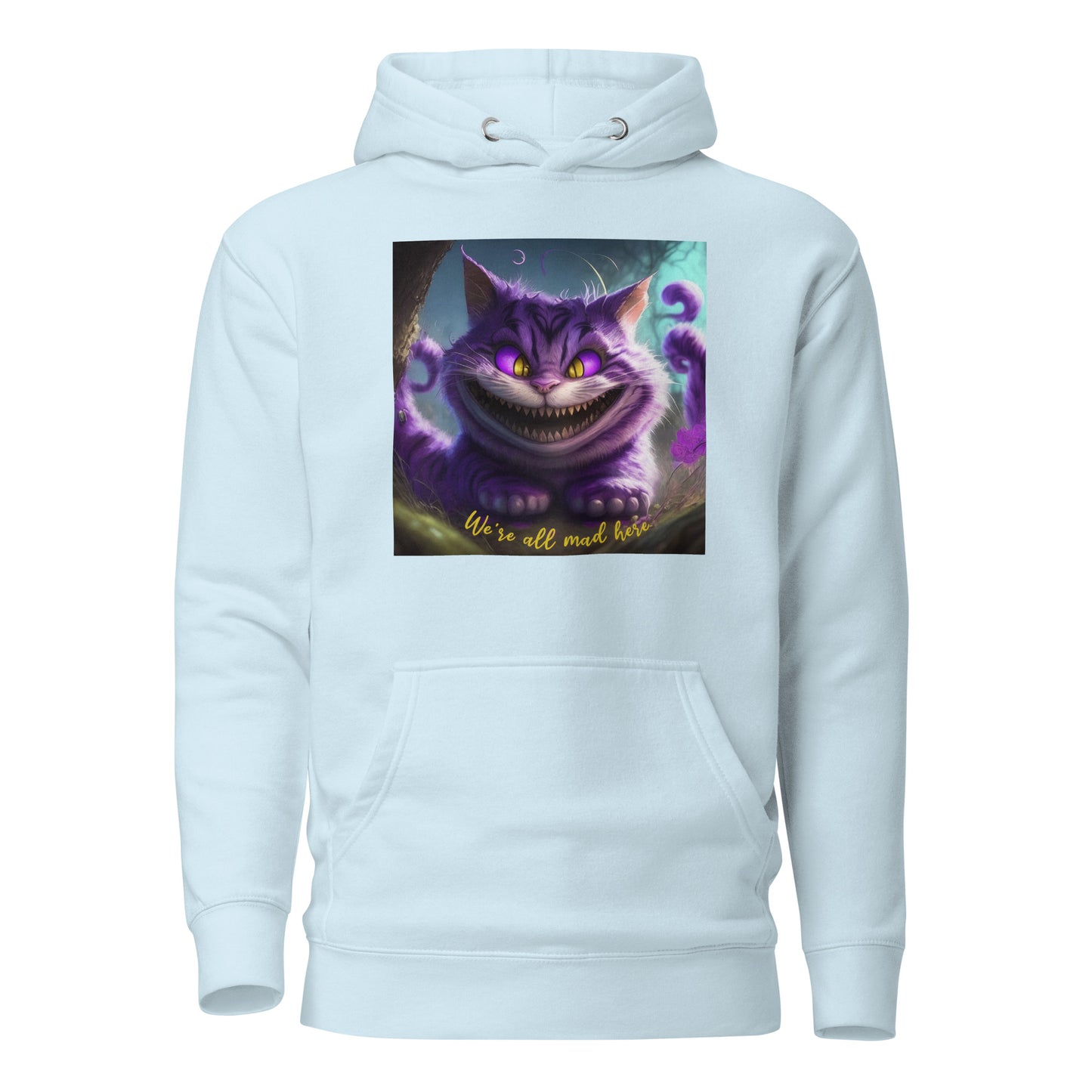 We're All Mad Here Cheshire Cat Women's Hoodie Sky Blue