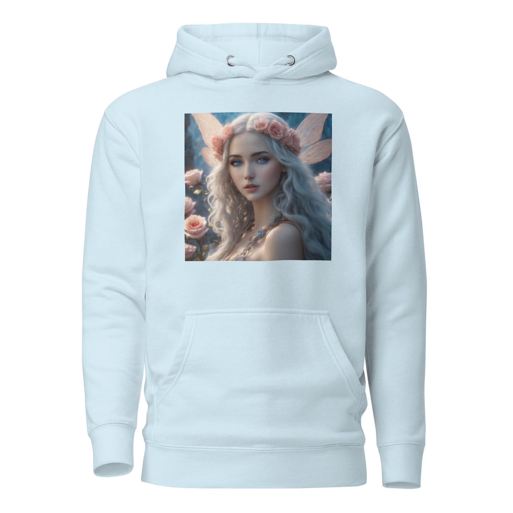 Rose Fairy Women's Fantasy Hoodie Sky Blue