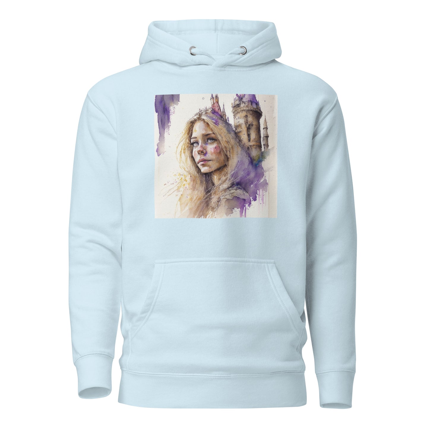 Rapunzel & The Tower Women's Fairy Tale Graphic Hoodie Sky Blue