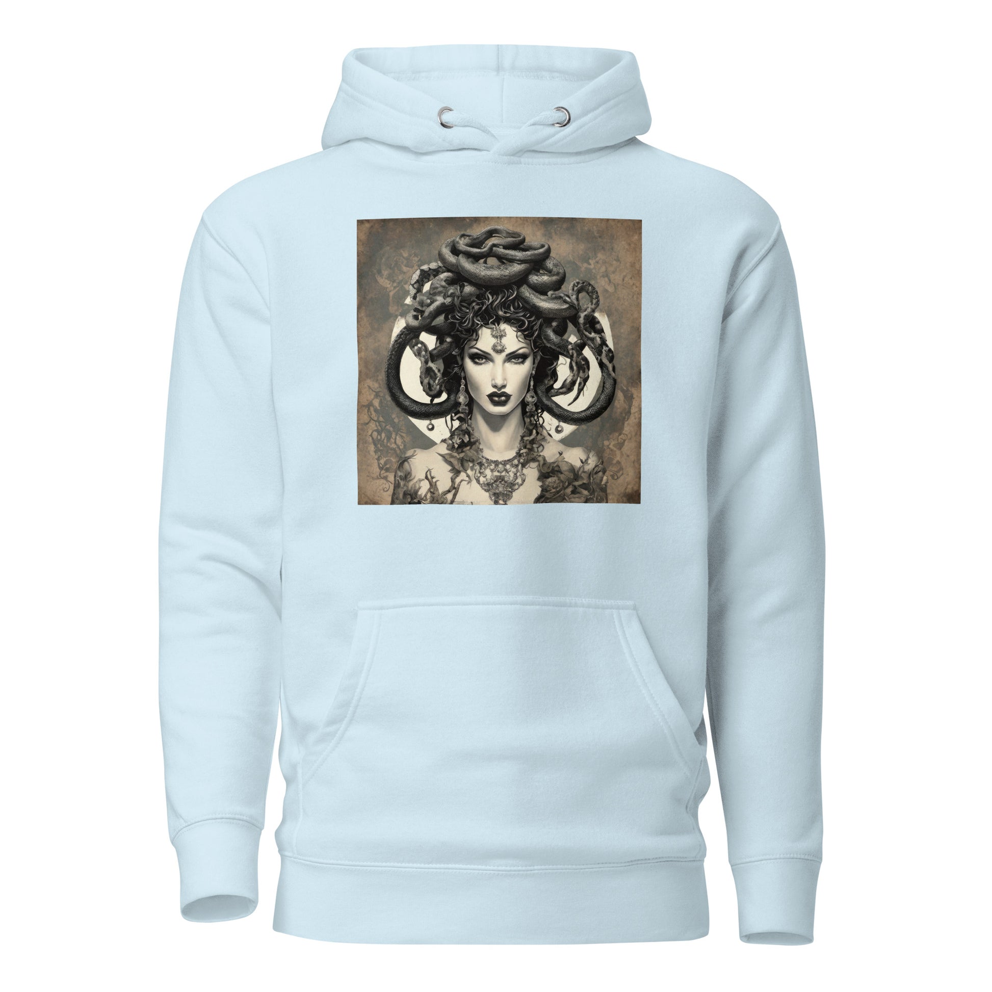 Medusa'a Gaze Women's Graphic Hoodie Sky Blue