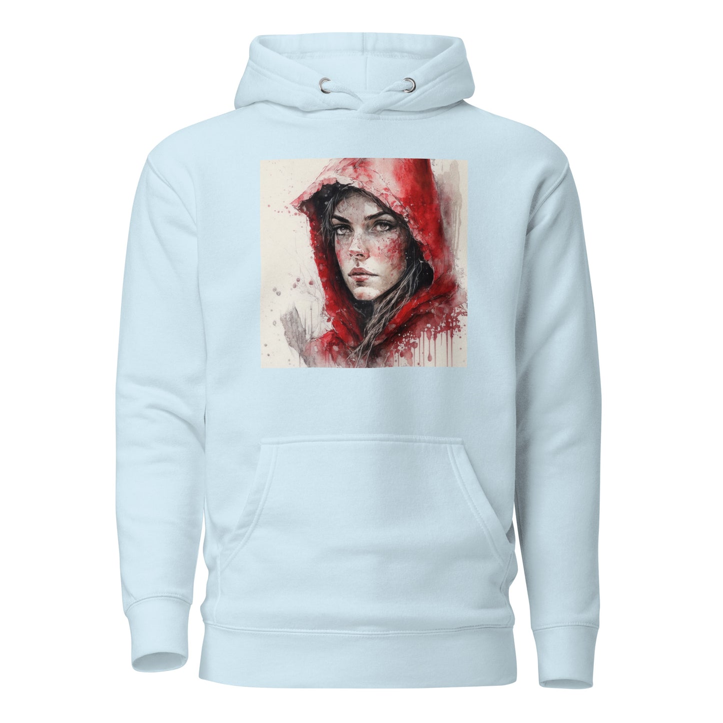 Little Red Riding Hood Portrait Women's Hoodie Sky Blue