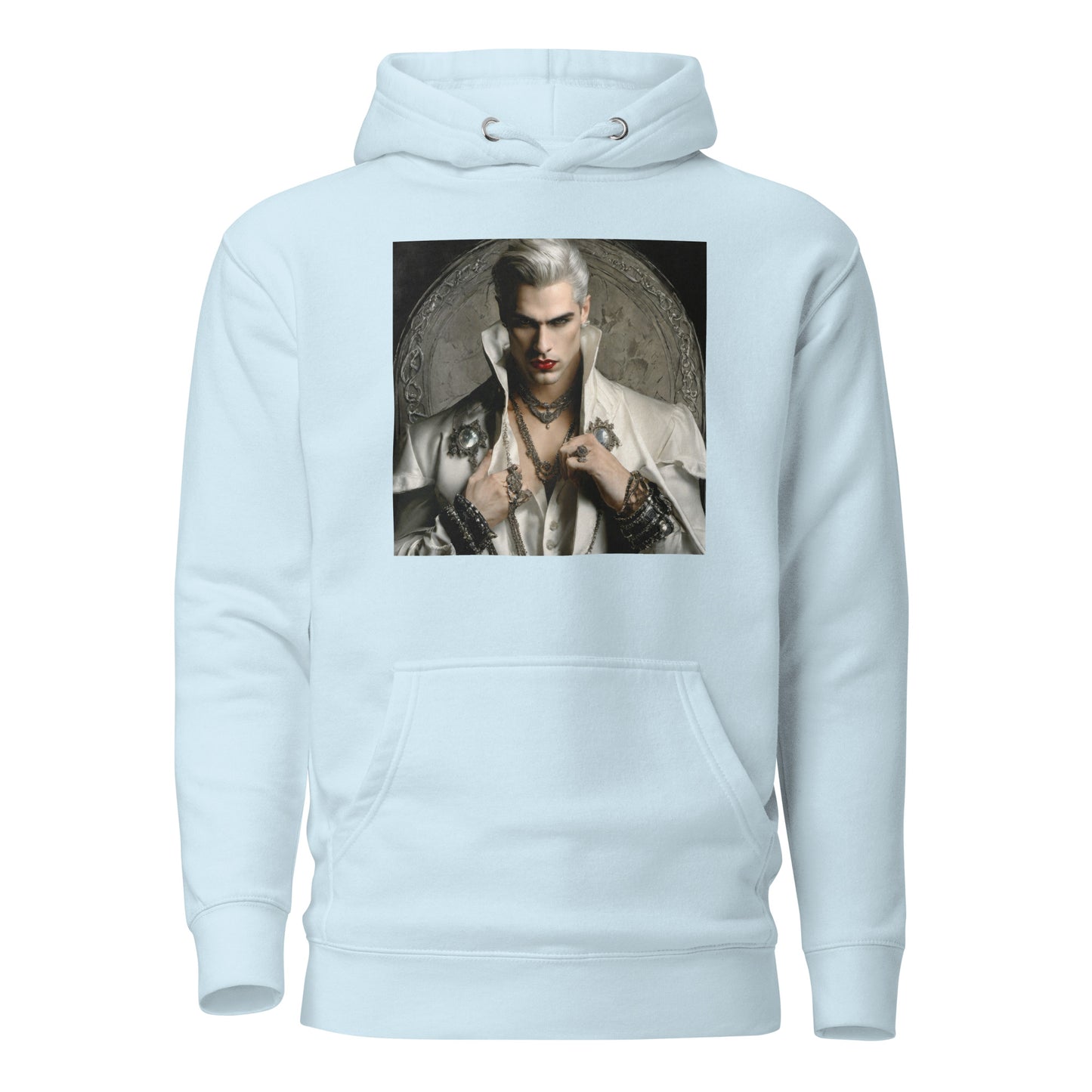 Vampire with Style Women's Graphic Hoodie Sky Blue