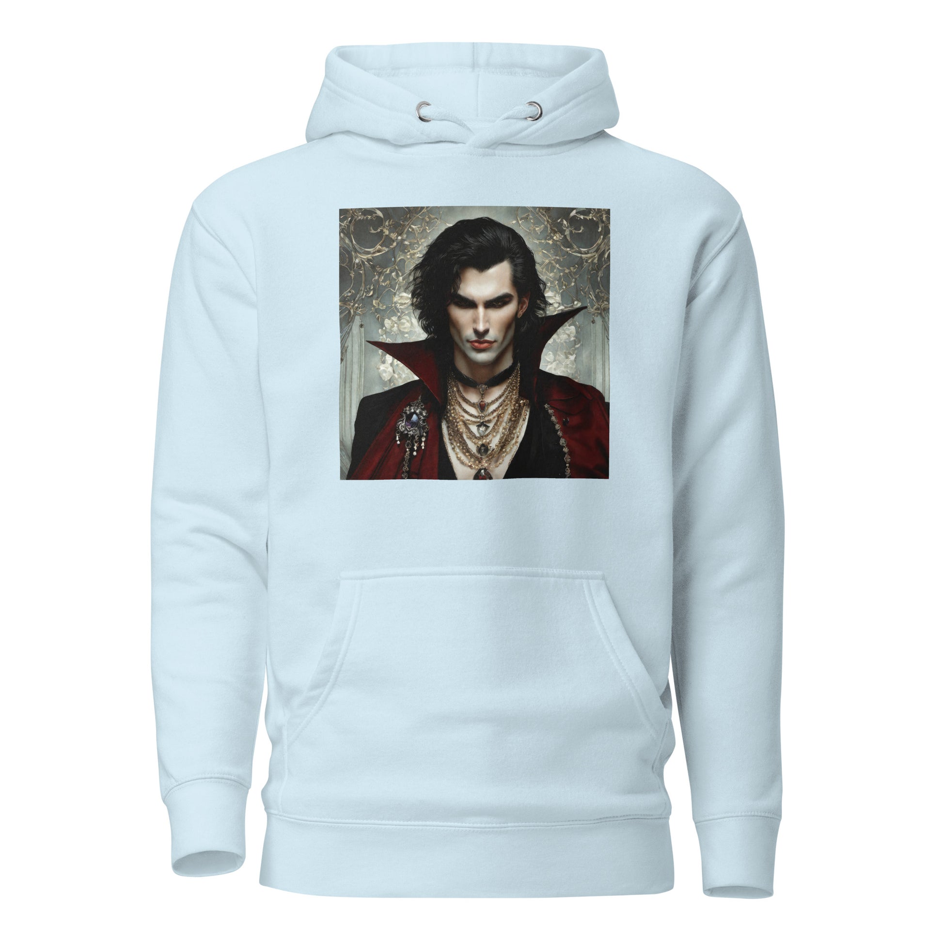 Alluring Vampire Women's Hoodie Sky Blue