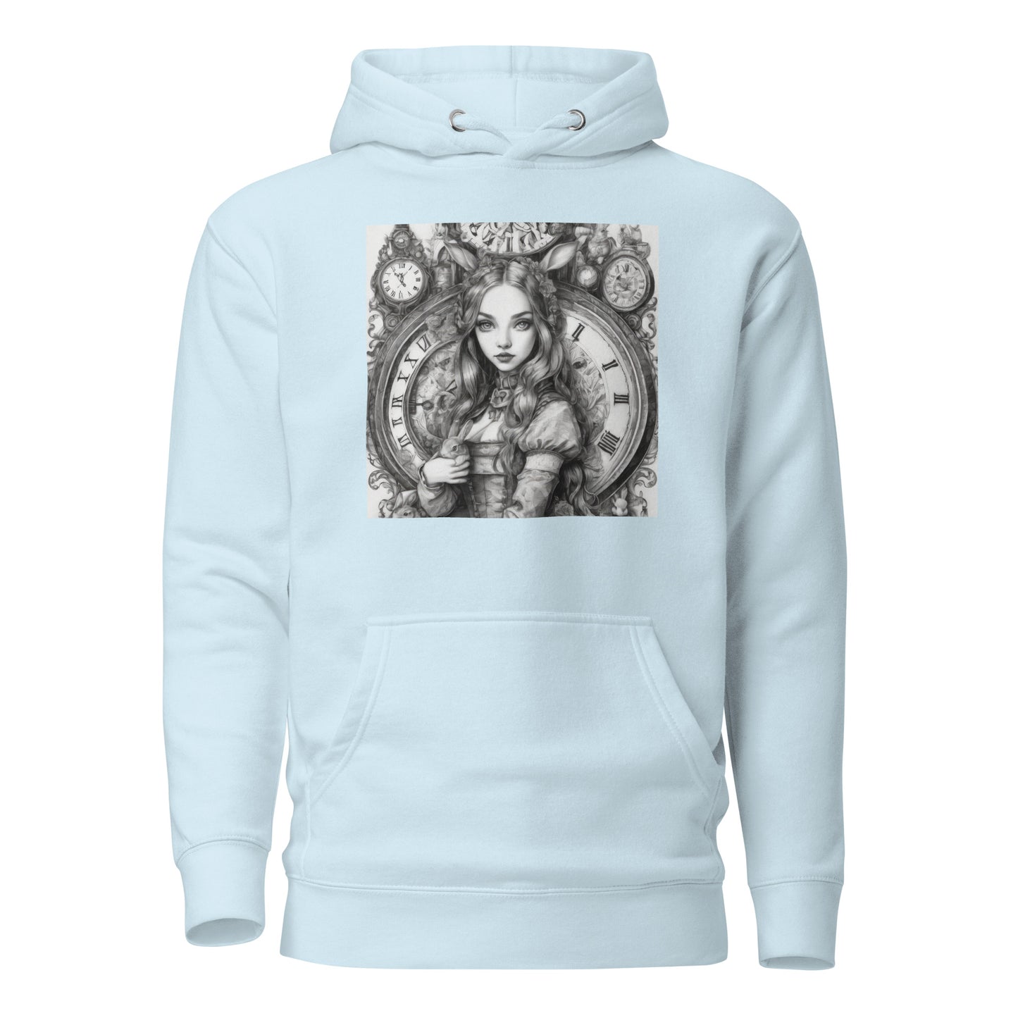 Alice in Wonderland Clockwork Women's Hoodie Sky Blue