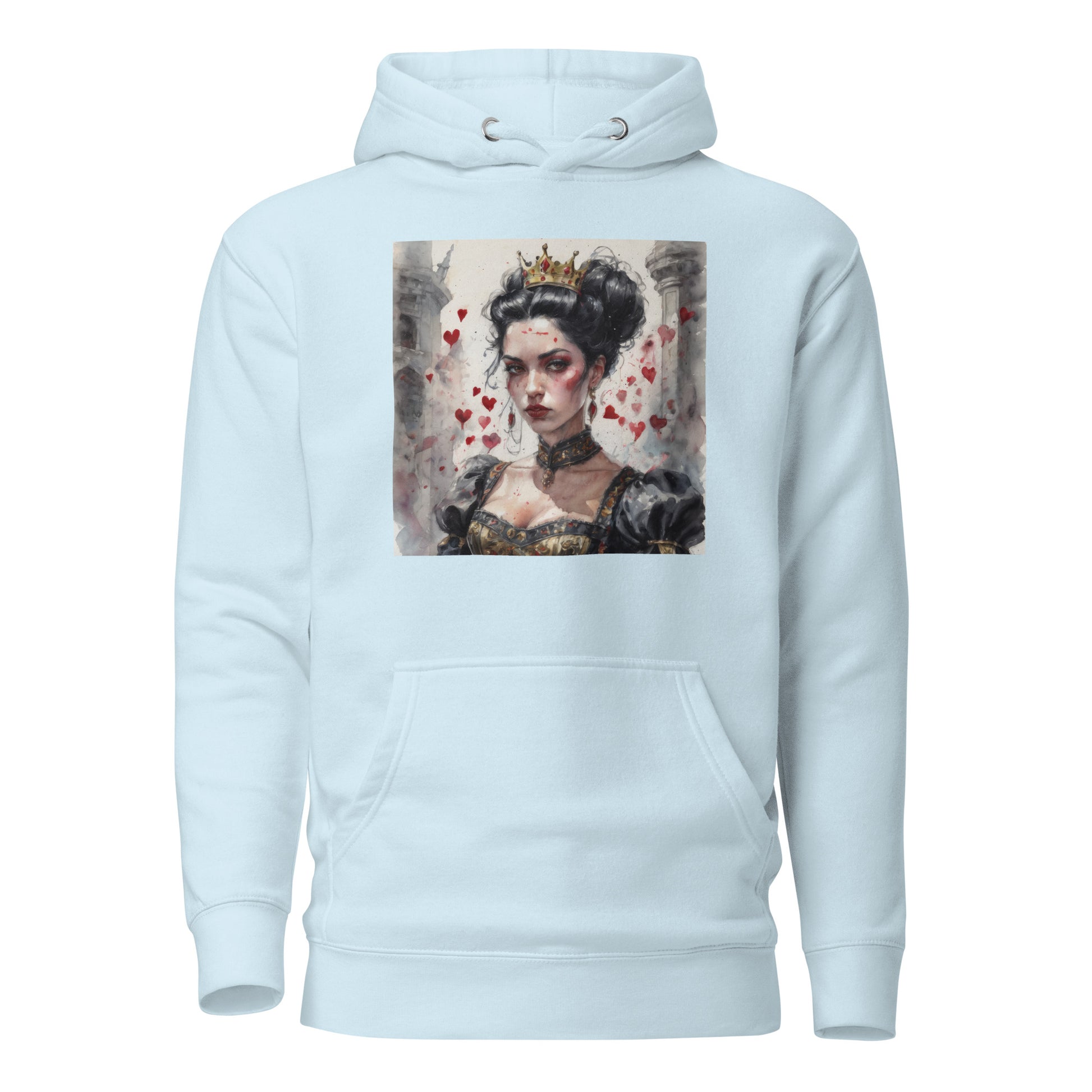 Queen of Hearts Women's Hoodie Sky Blue