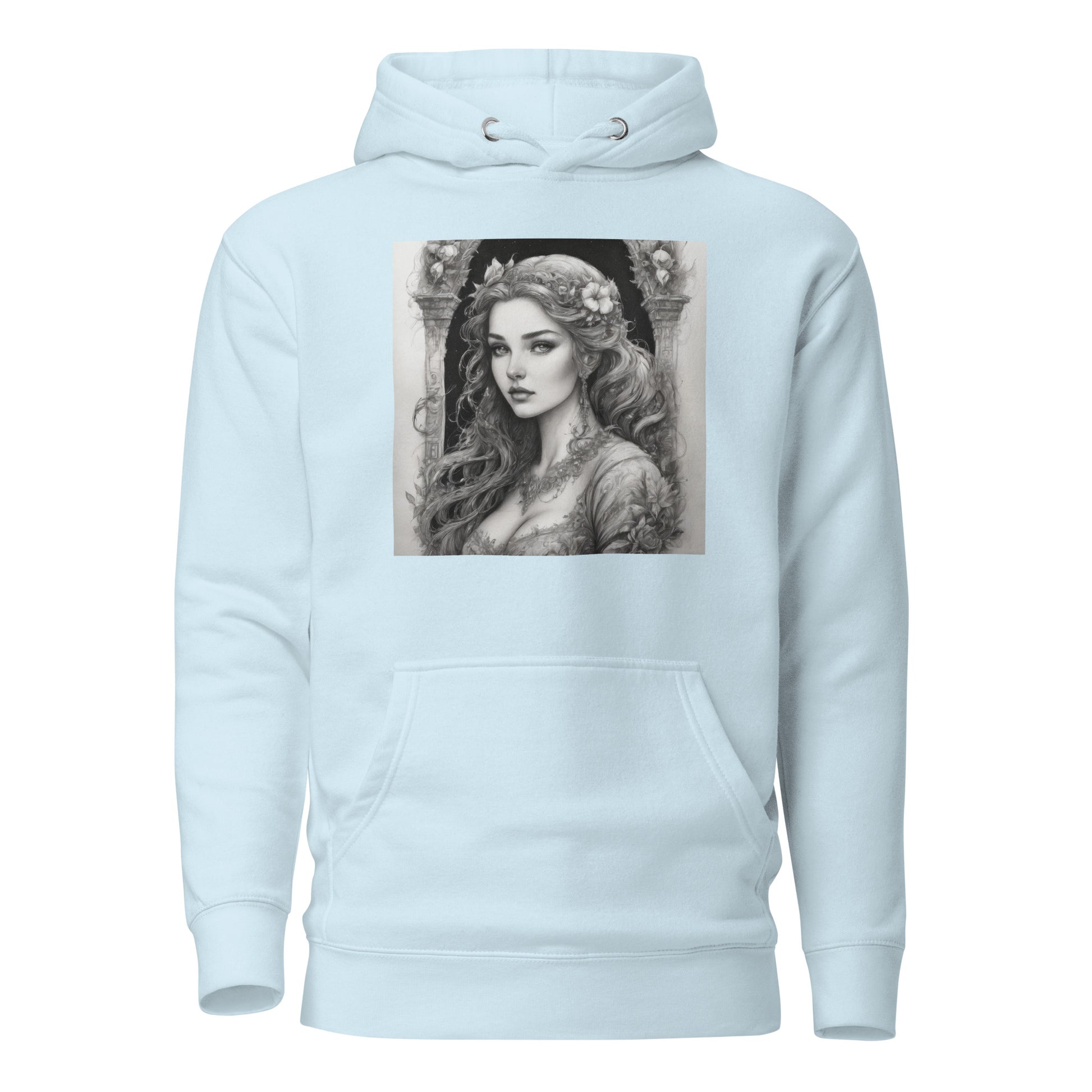 Belle from Beauty and the Beast Women's Hoodie Sky Blue