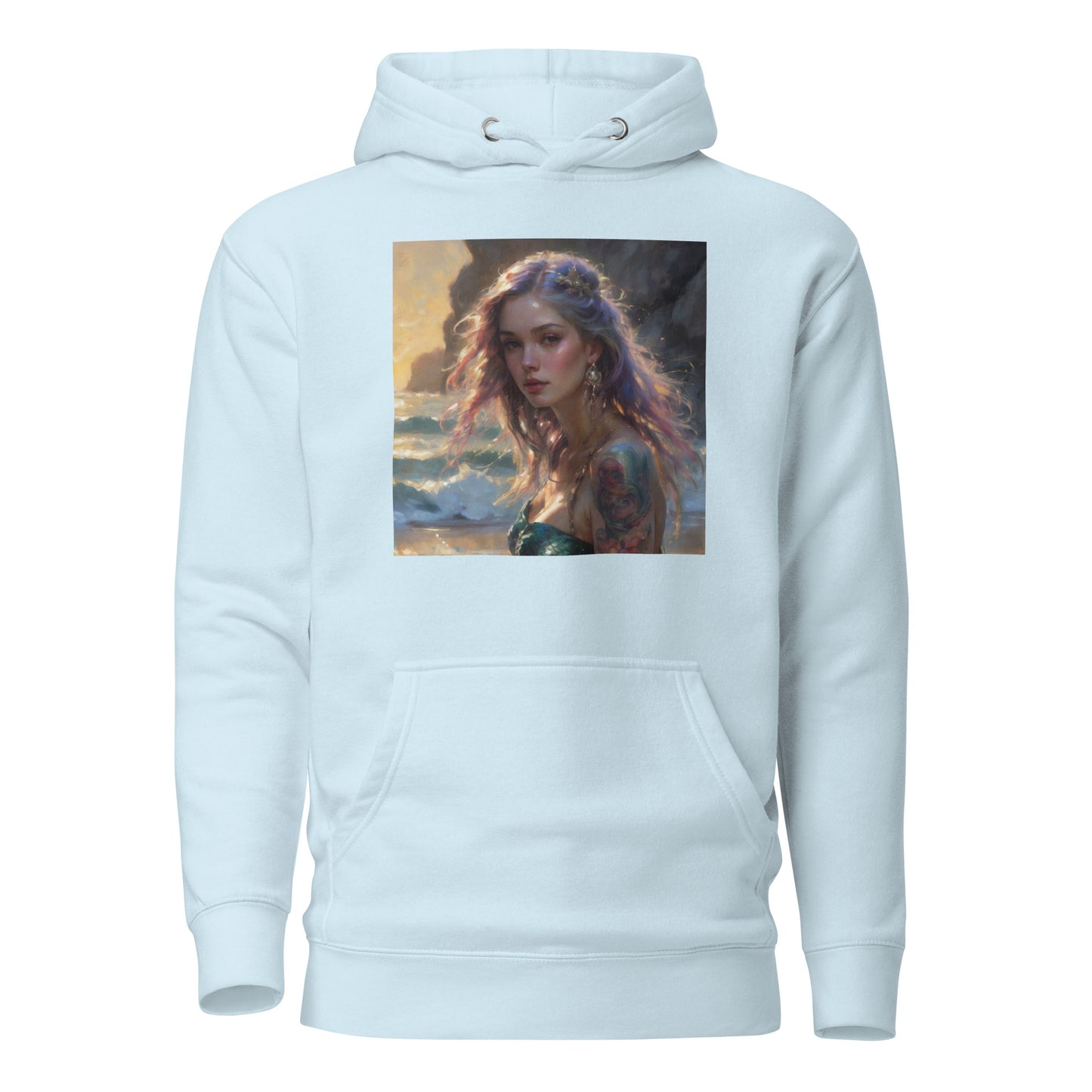 Mermaid's Gaze Women's Hoodie Sky Blue