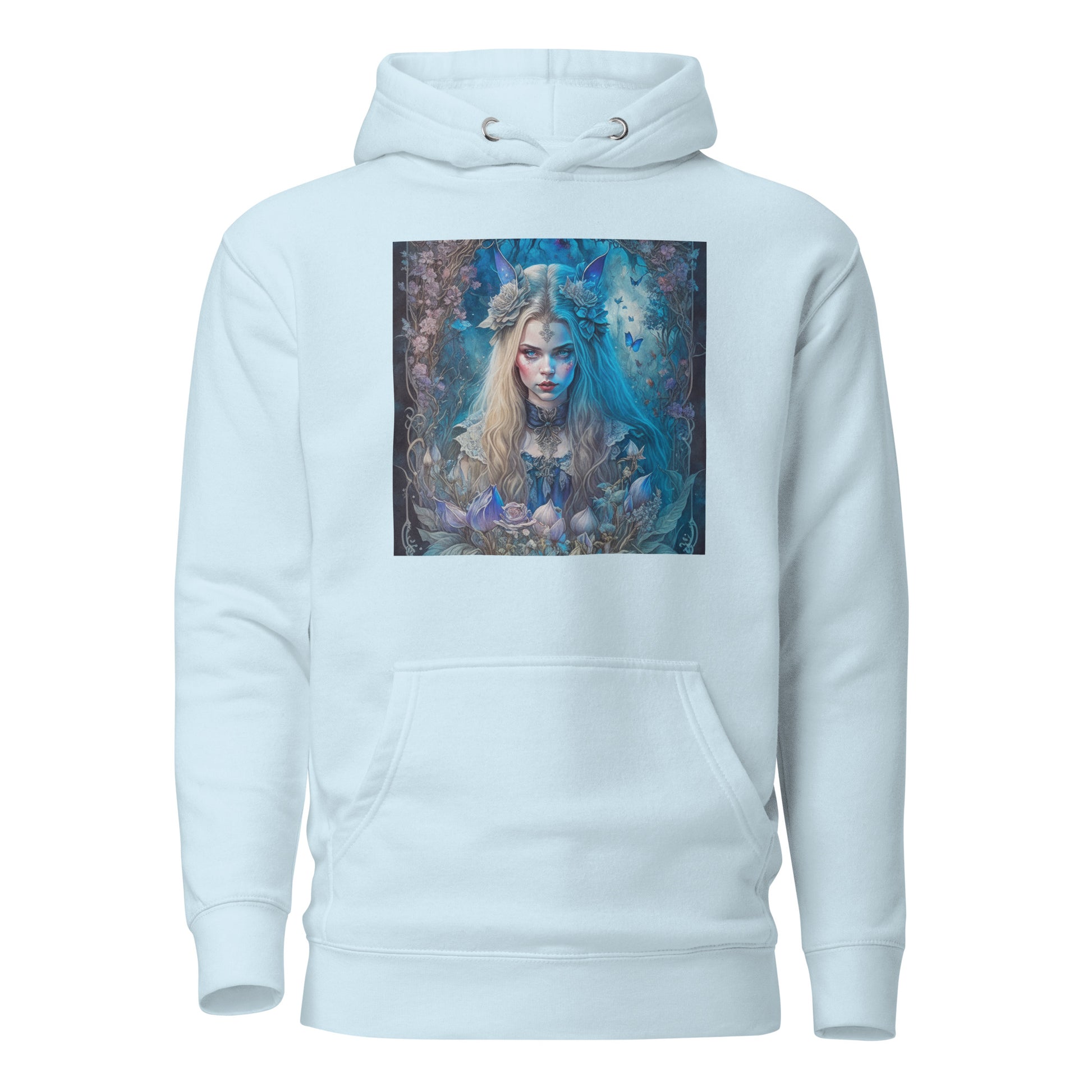 Esoteric Alice in Wonderland Hoodie Sky Blue