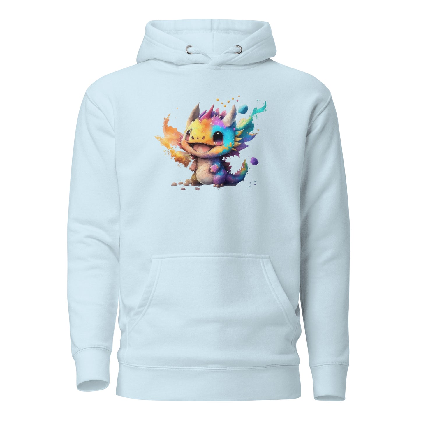 Cute Baby Dragon Women's Fantasy Hoodie Sky Blue