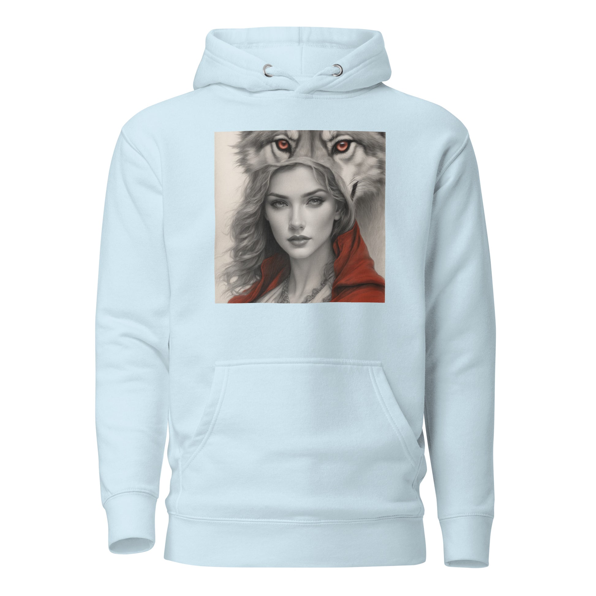 Mystique of the Wolf Women's Hoodie Sky Blue