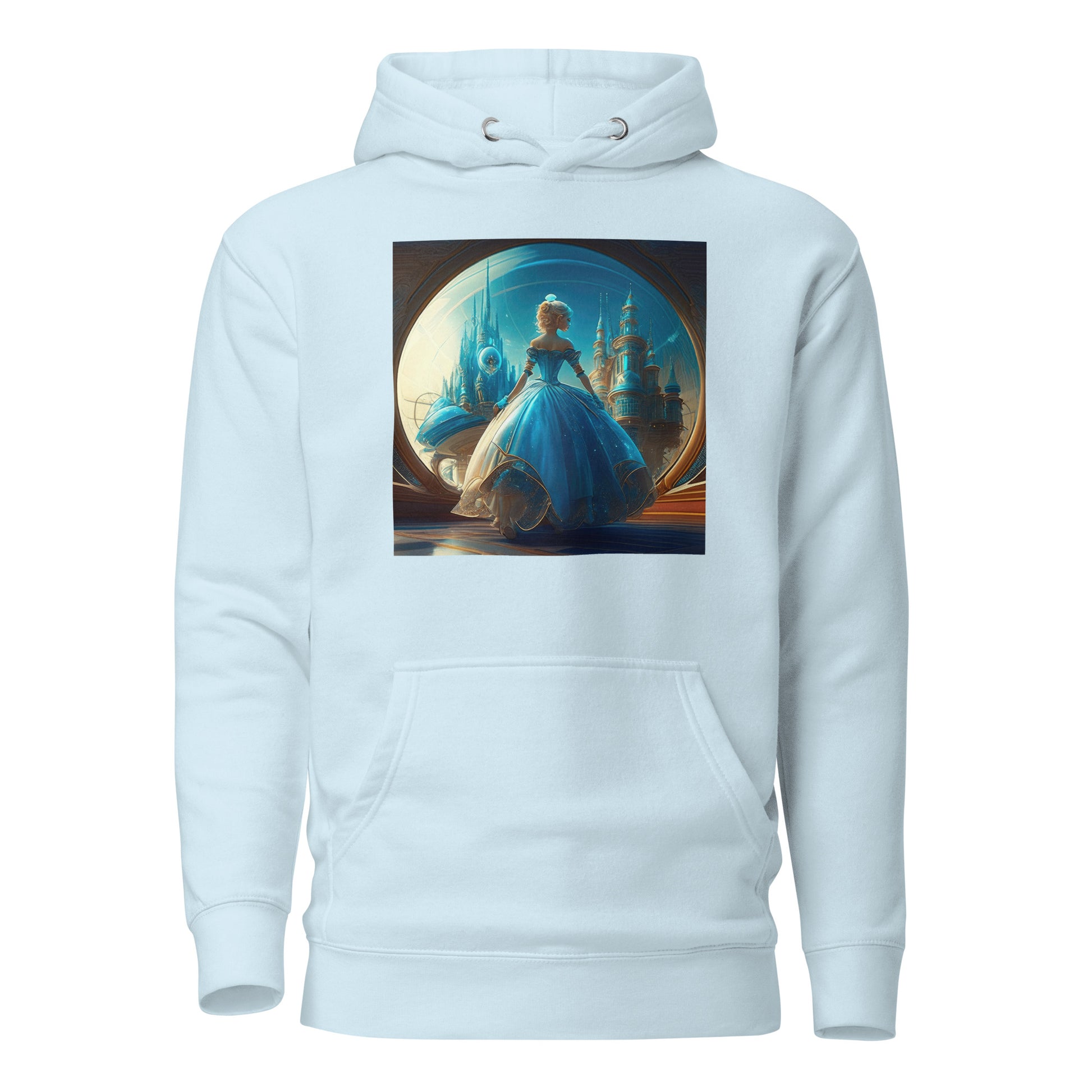 Princess Viewing the City Women's Fairy Tale Hoodie Sky Blue