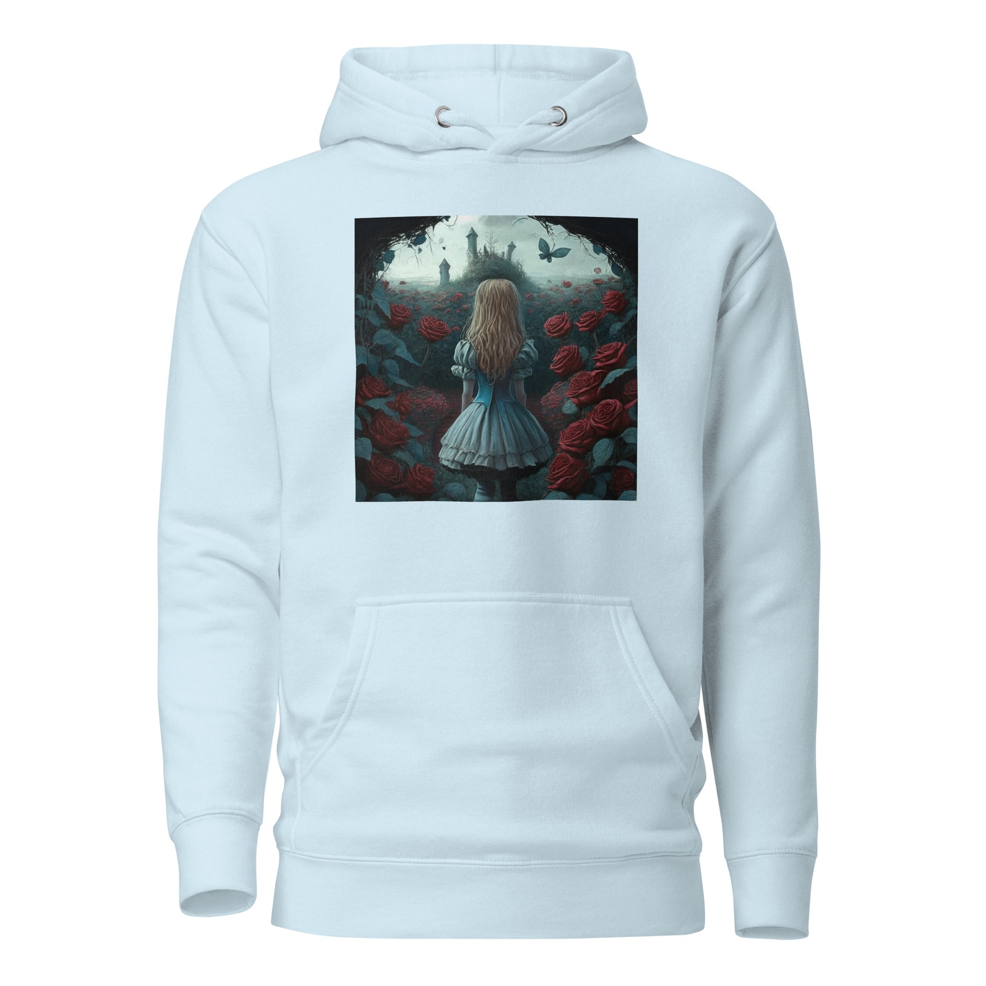 Alice and the Path or Roses Women's Hoodie Sky Blue