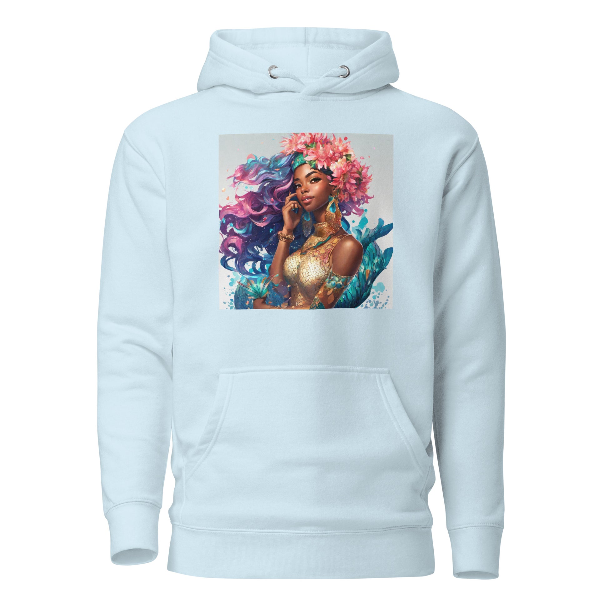 Mermaid Princess Women's Hoodie Sky Blue