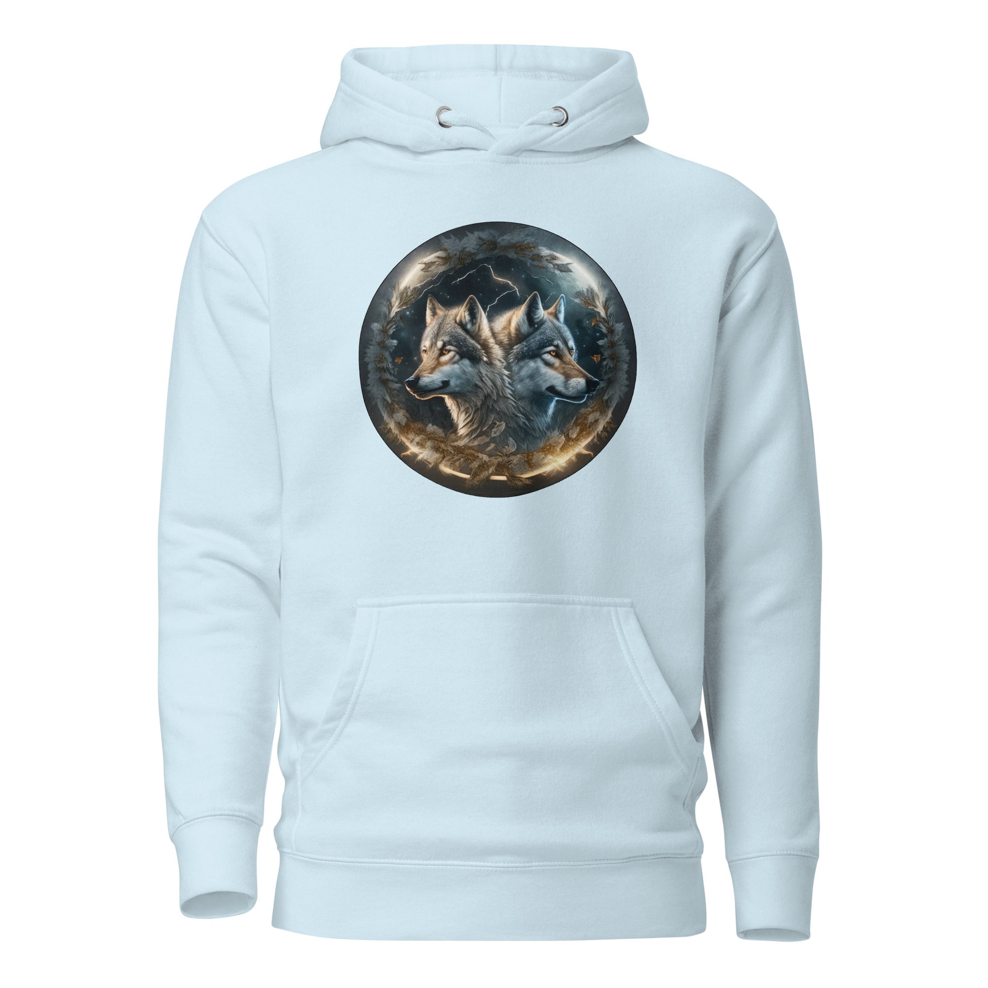 Women's Wolf Spirits Hoodie Sky Blue