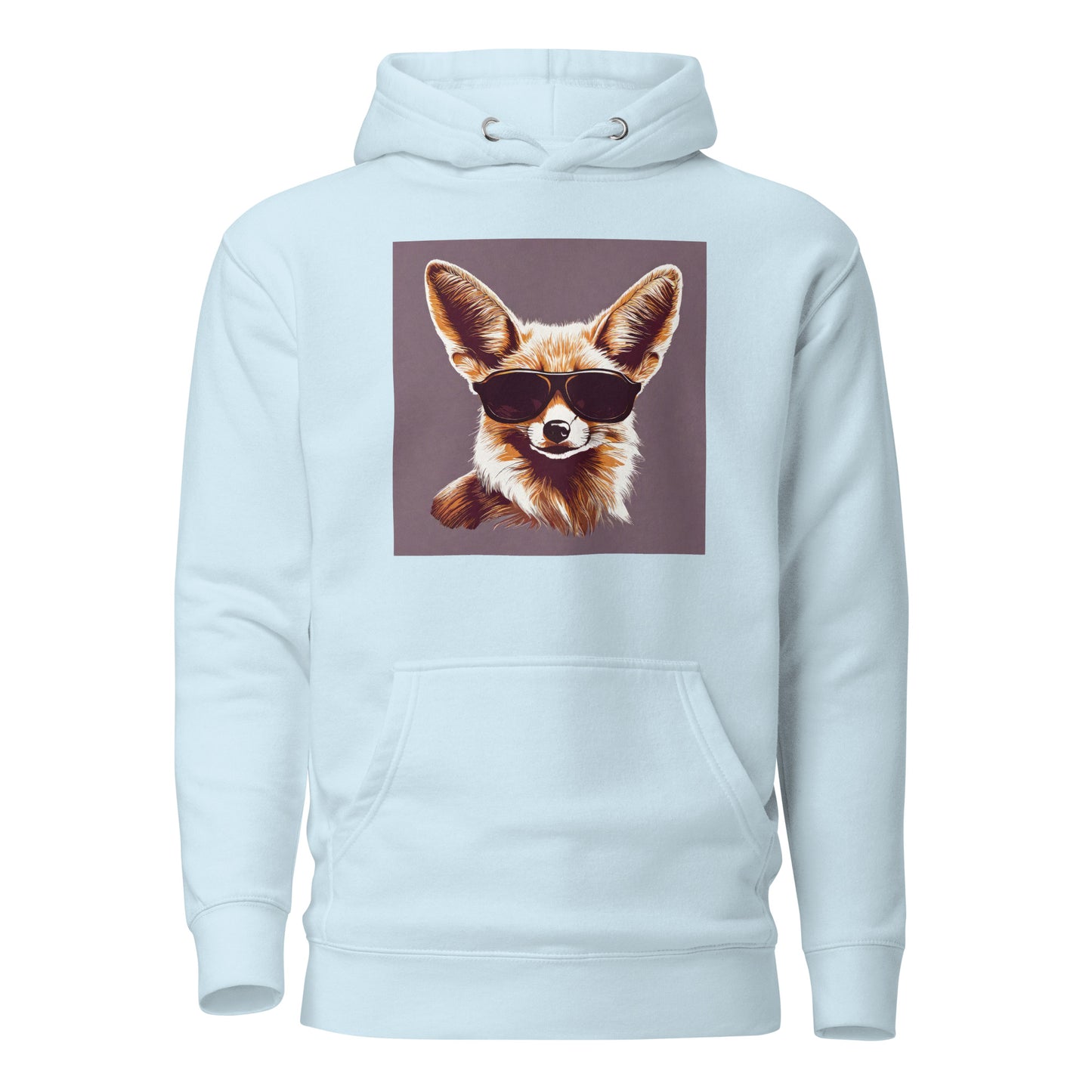 Fennec Fox in Shades Women's Animal Lover Hoodie Sky Blue