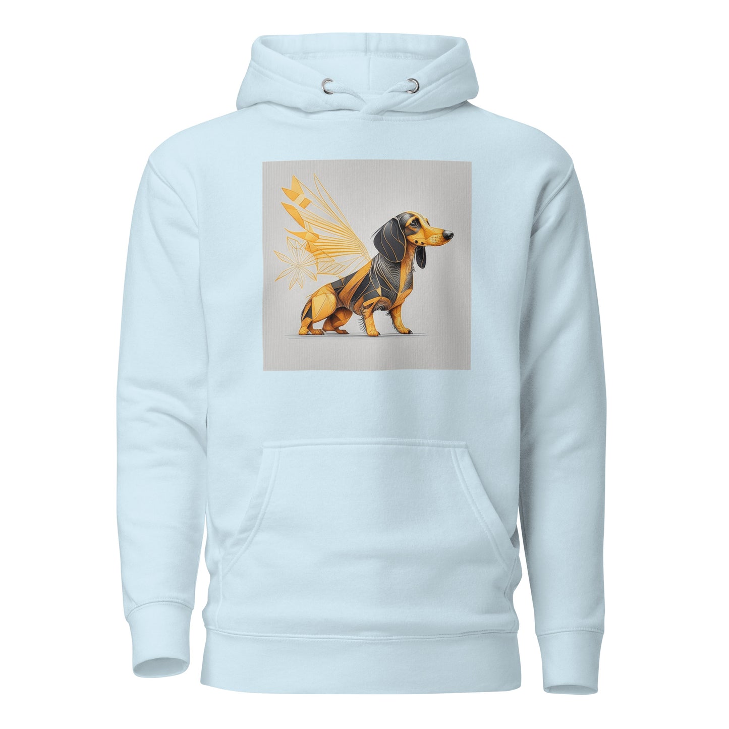 Dachshund with Wings Women's Dog Lover Hoodie Sky Blue