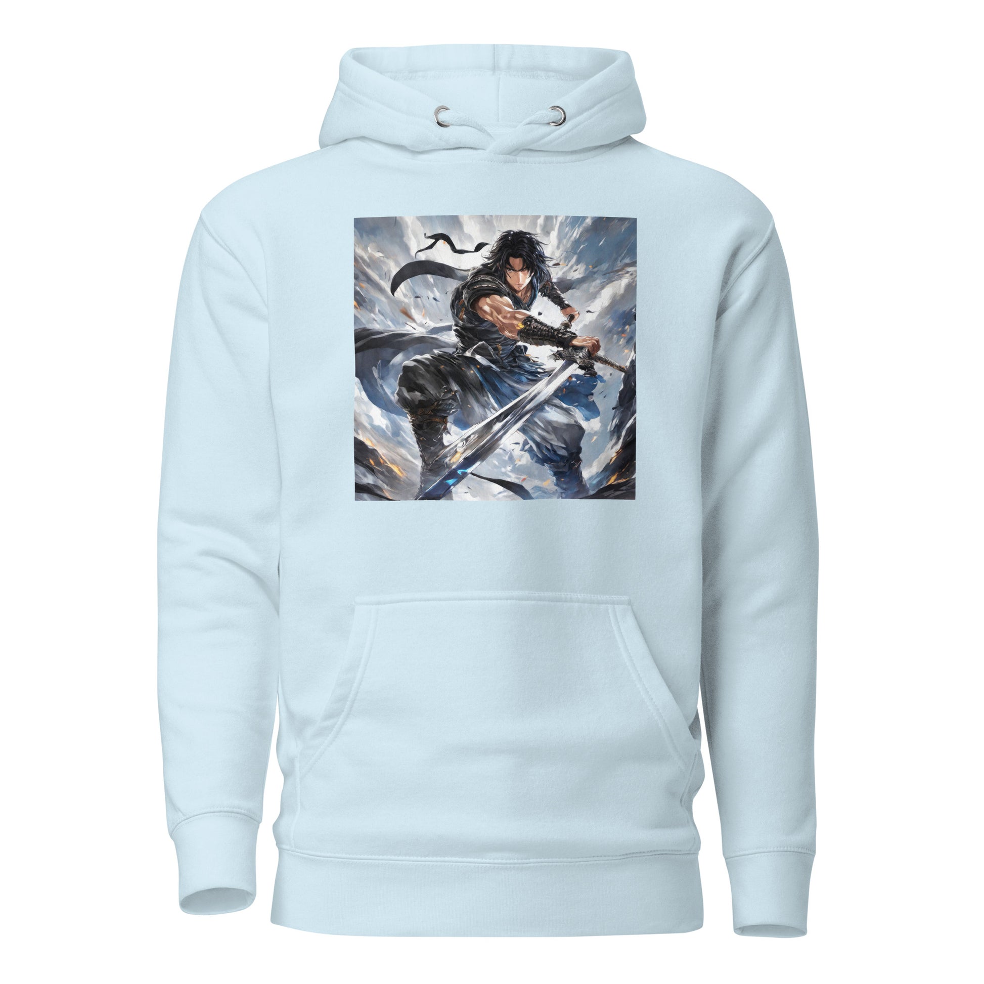 Victory is Mine Women's Anime Hoodie Sky Blue