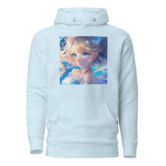 Cute Anime Princess Women's Graphic Hoodie Sky Blue