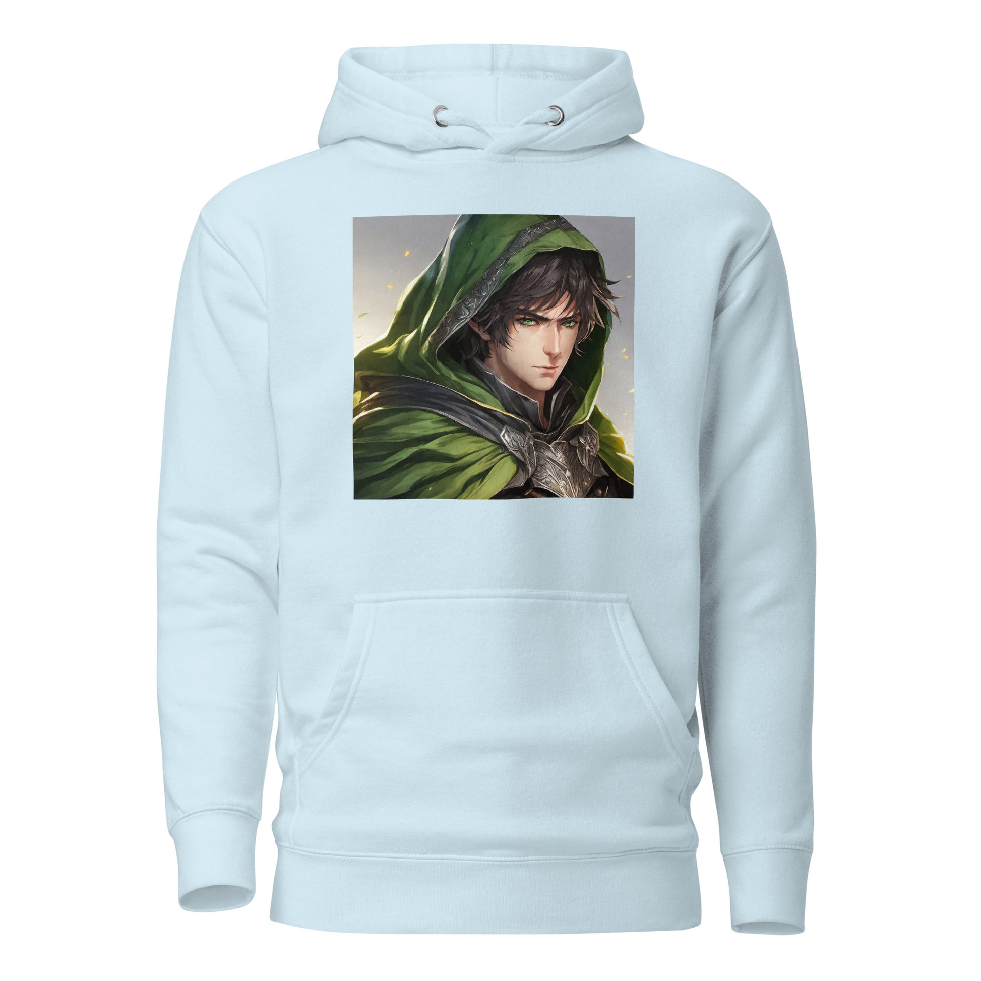 Elven Protector Women's Anime Hoodie Sky Blue