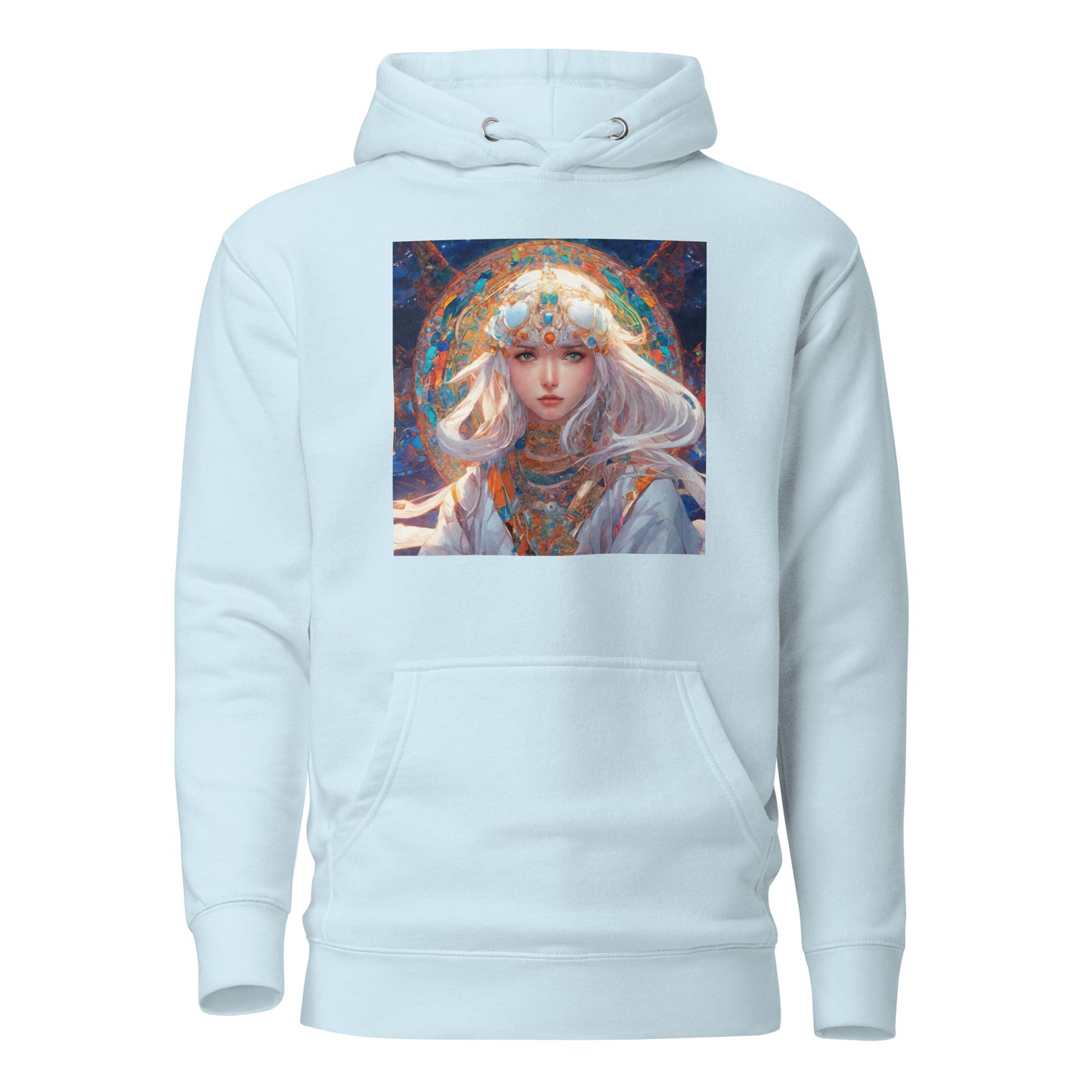 Mystical Mage Women's Anime Hoodie Sky Blue