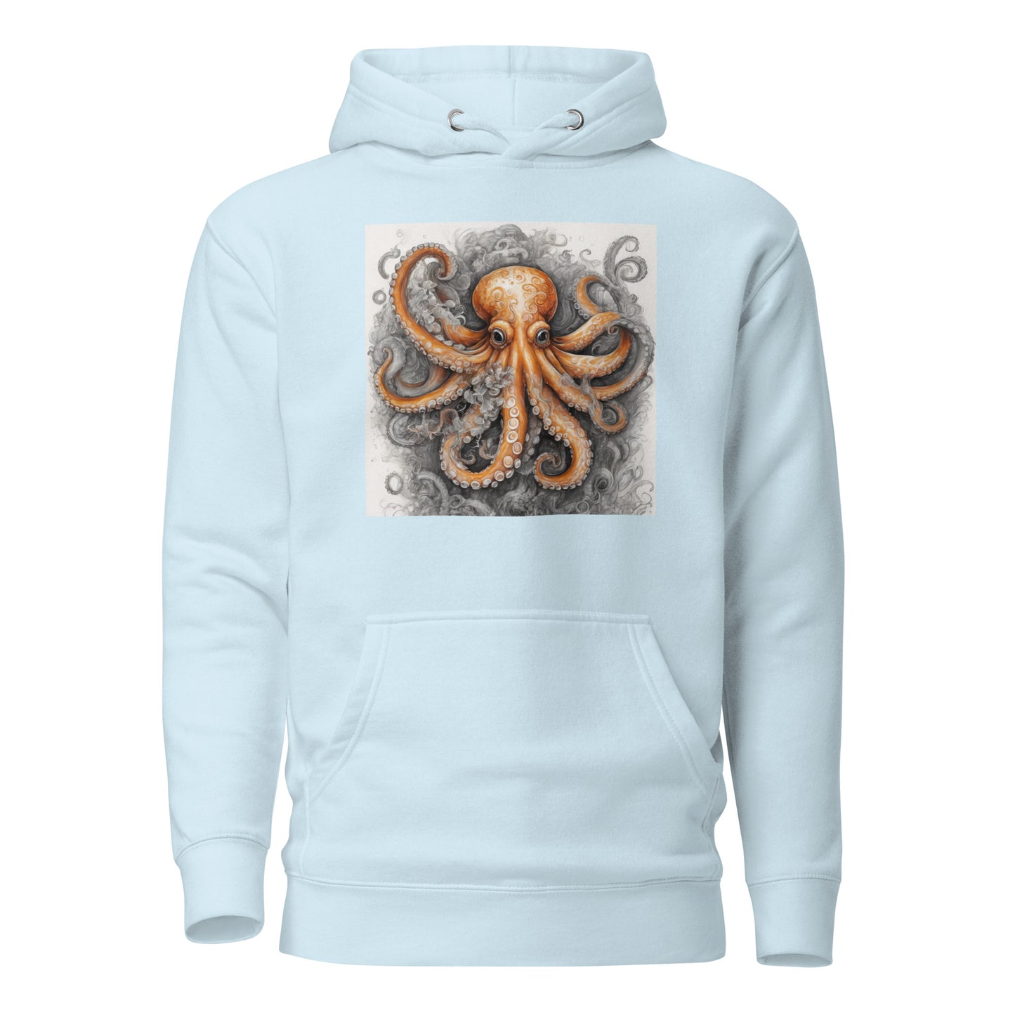 Octopus Women's Animal Lover Hoodie Sky Blue