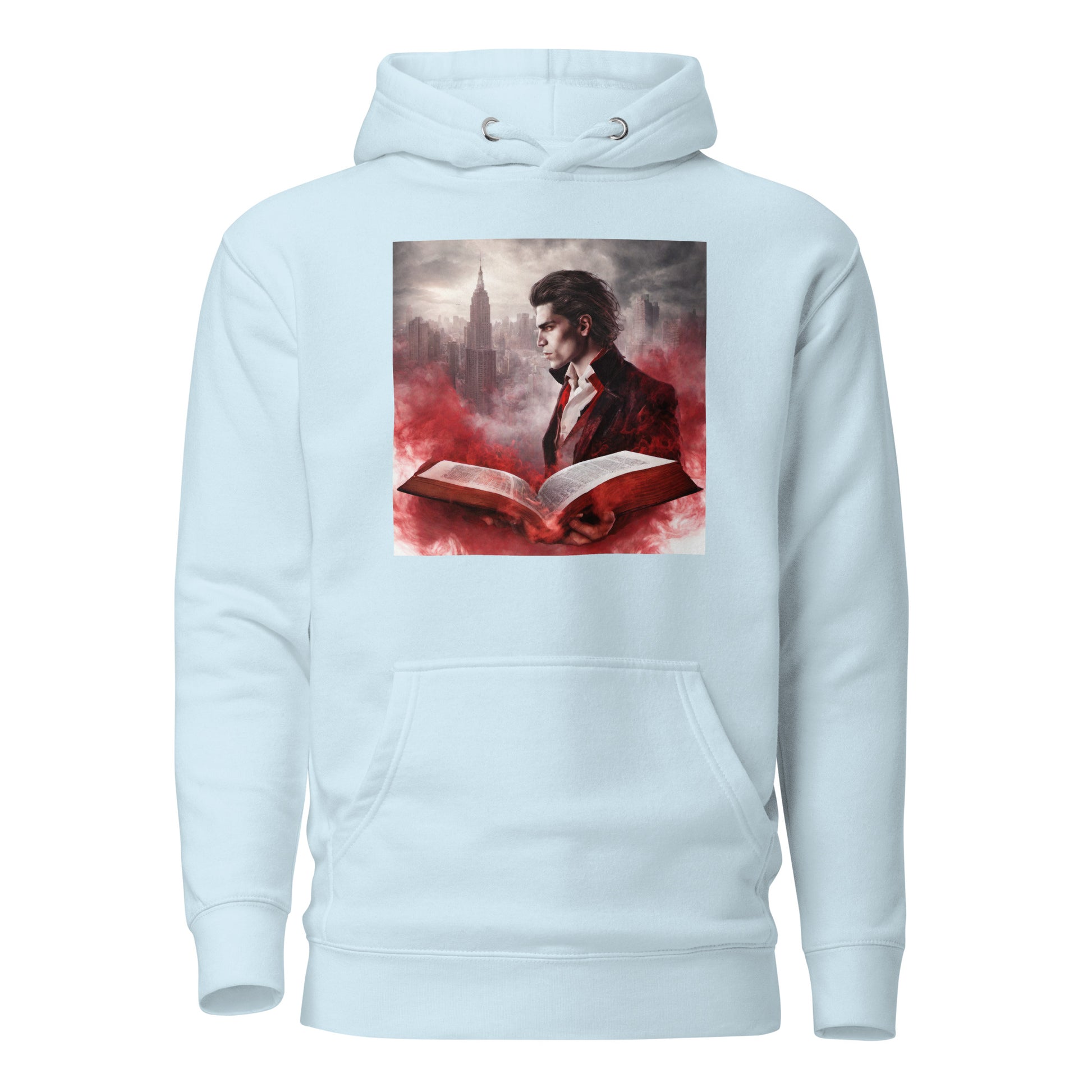 Women's Vampire Book Fan Hoodie Sky Blue