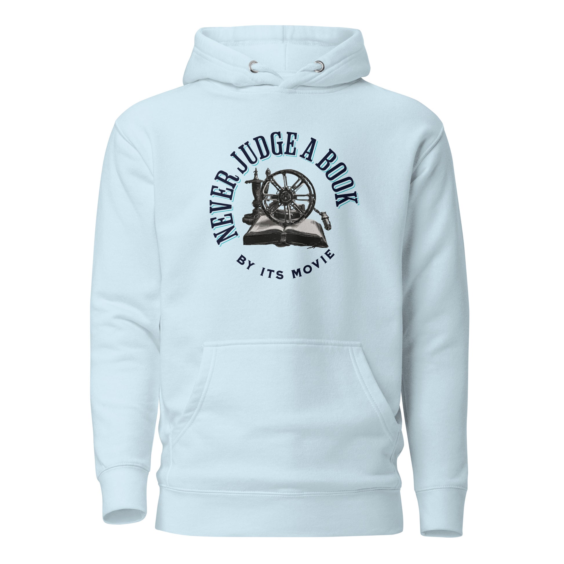 Never Judge a Book by its Movie Women's Hoodie Sky Blue