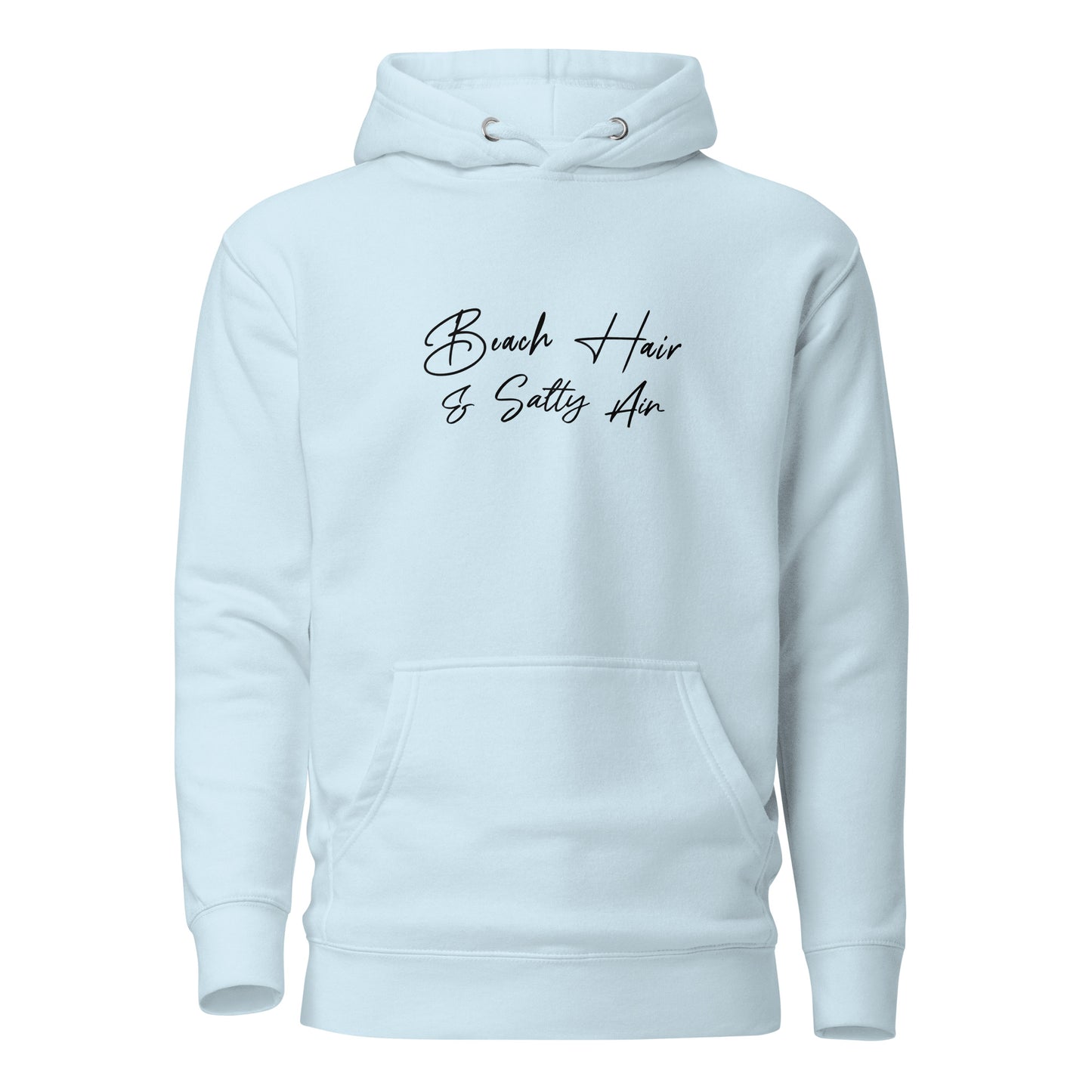 Beach Hair & Salty Air Women's Summer Hoodie Sky Blue