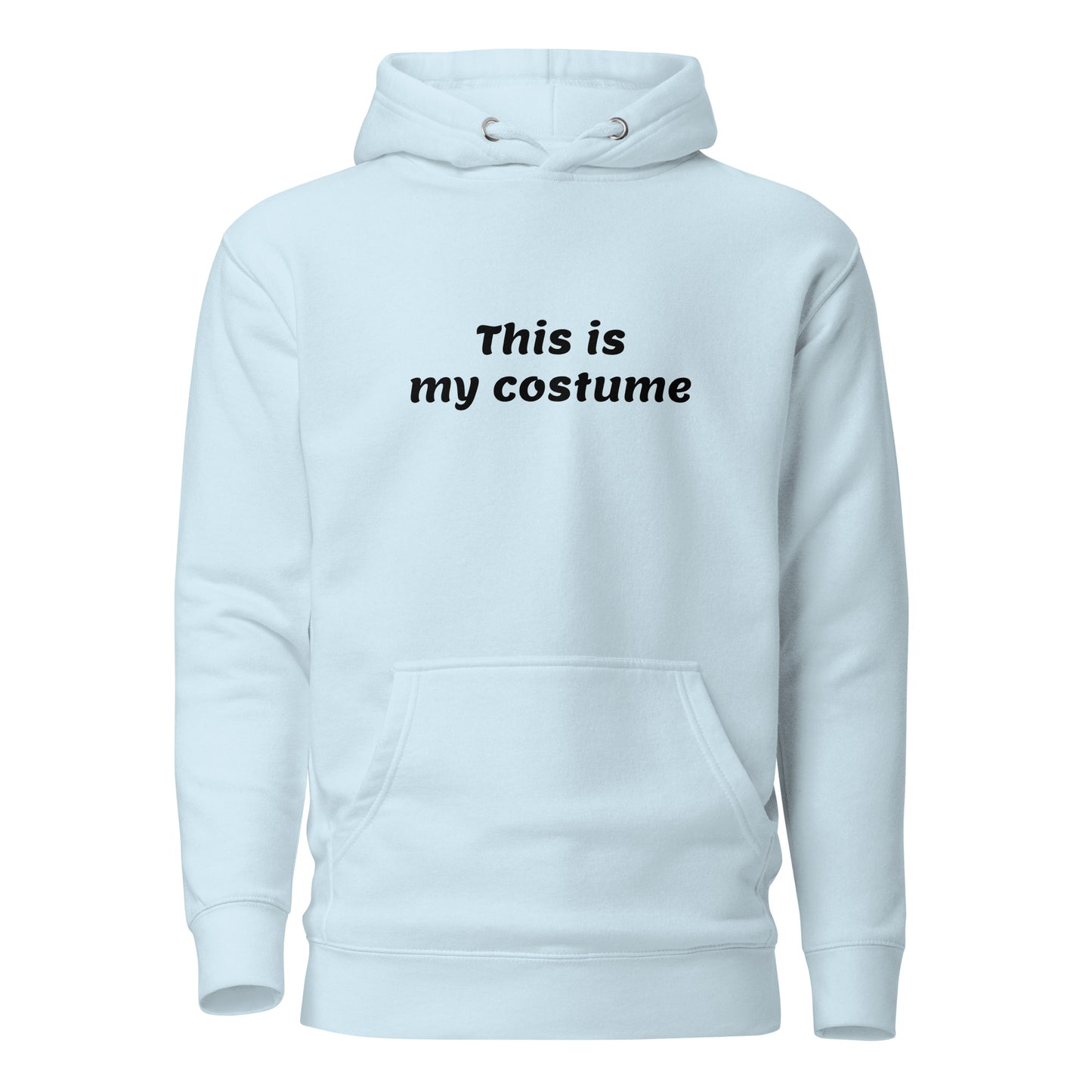 This is my Costume Women's Funny Halloween Hoodie Sky Blue