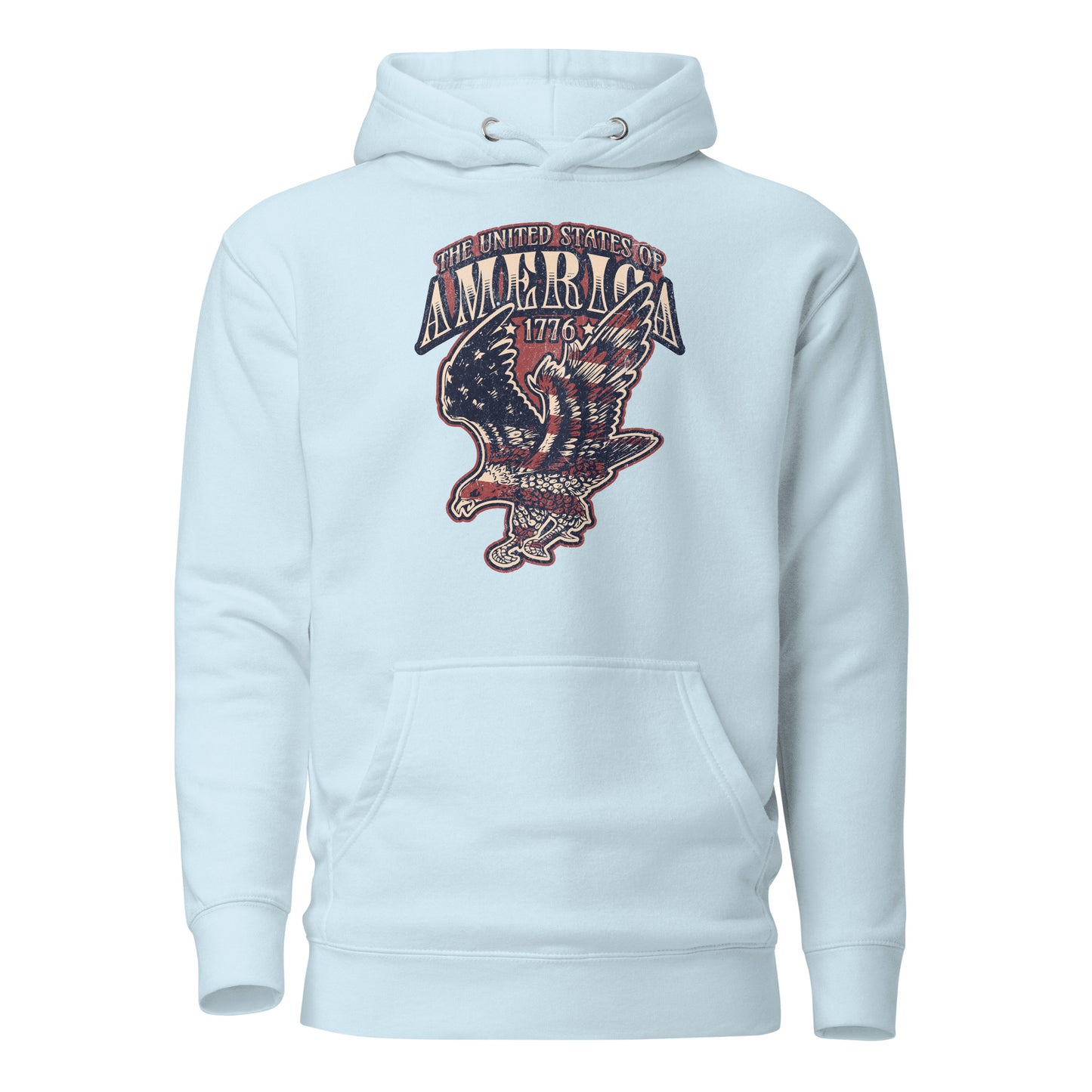 United States of America Independence Day Women's Hoodie Sky Blue