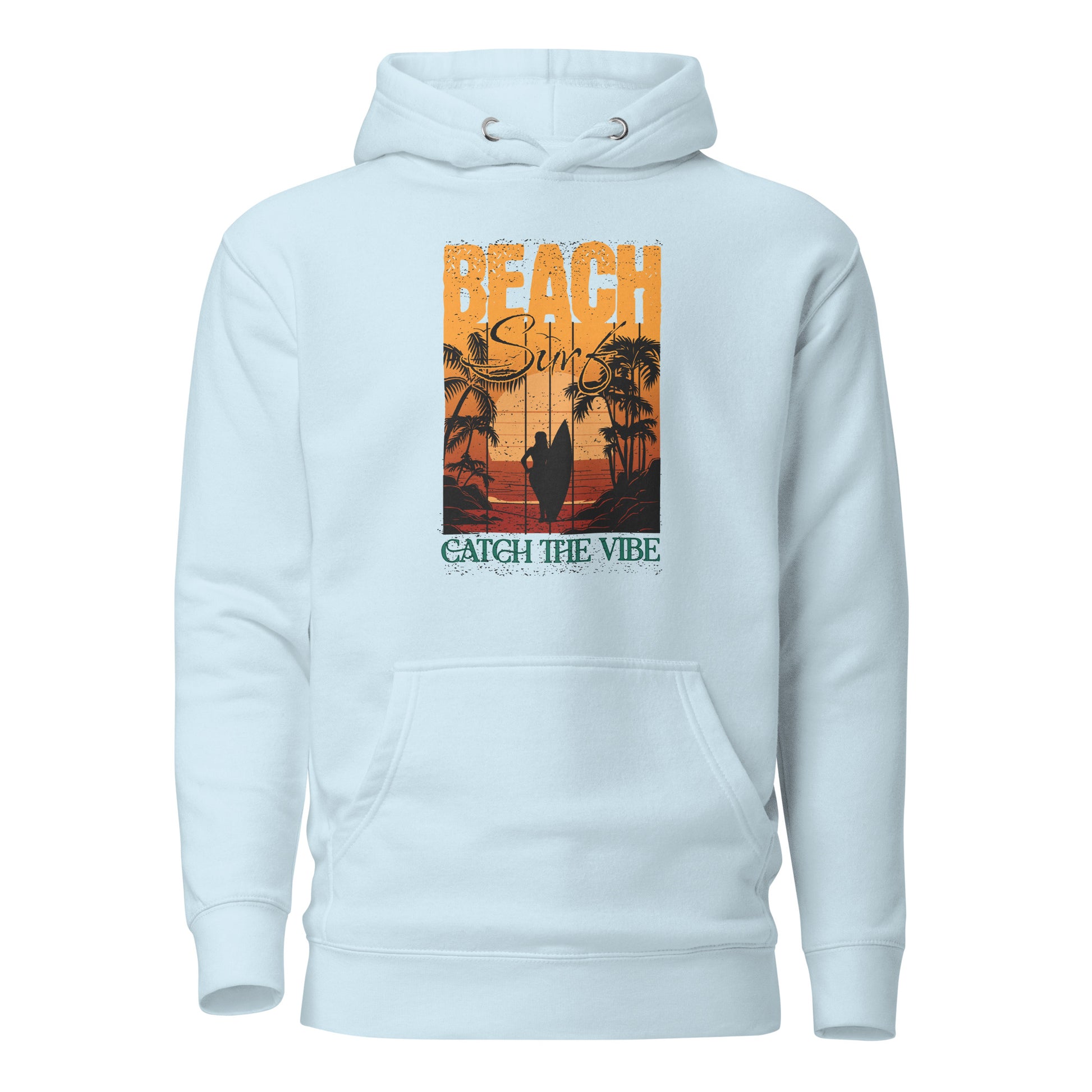 Catch the Vibe Surfing Women's Hoodie Sky Blue