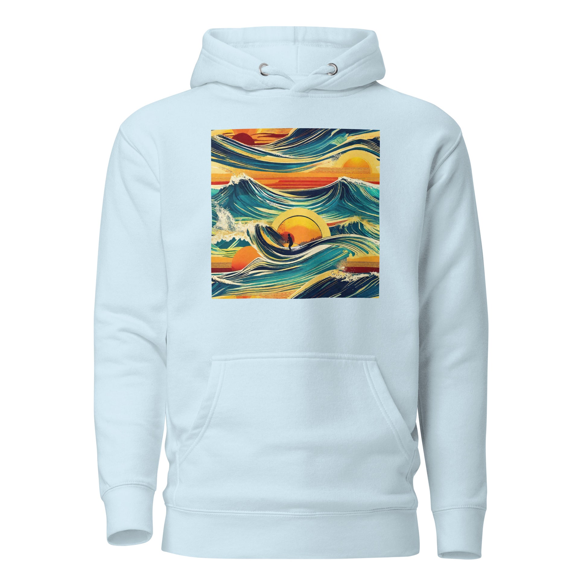 Surf's Up Women's Hoodie Sky Blue