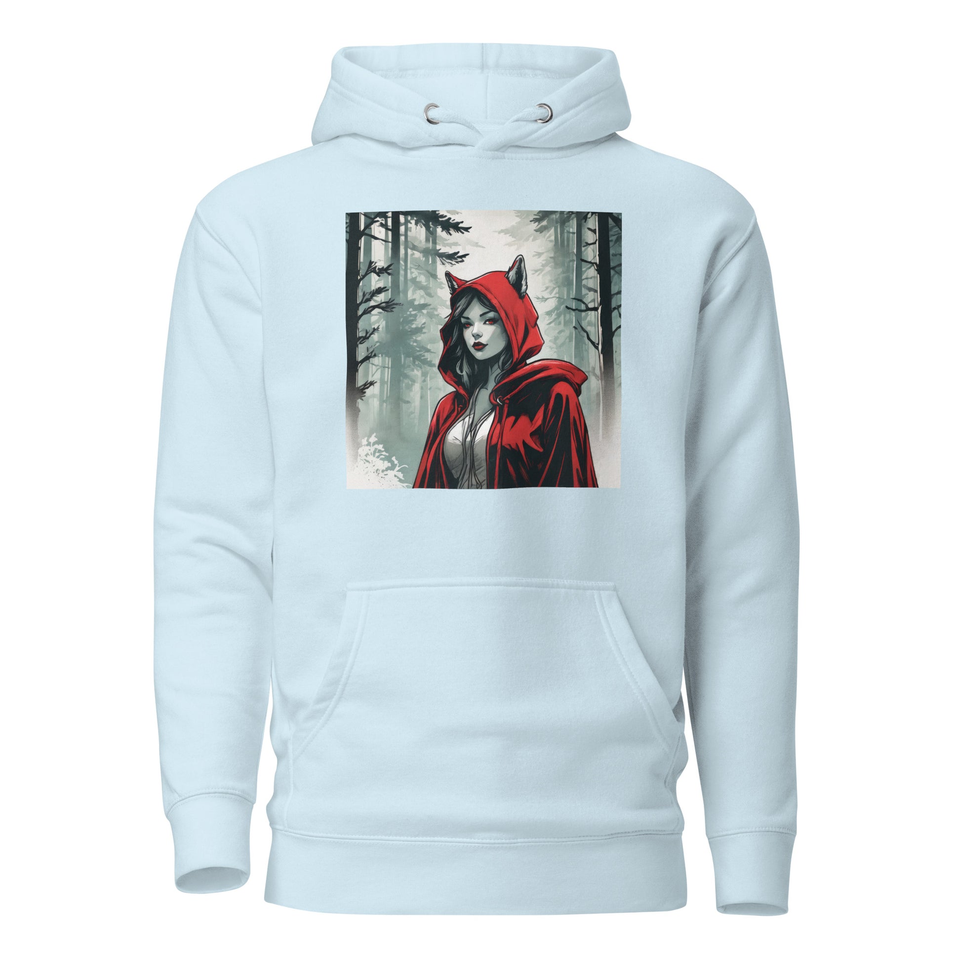 Modern Red Riding Hood Women's Fairy Tale Hoodie Sky Blue