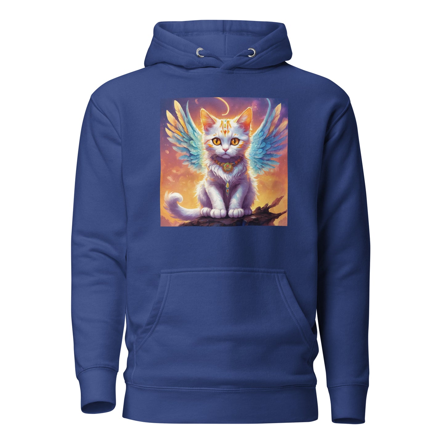 Cat with Wings Women's Graphic Hoodie Team Royal