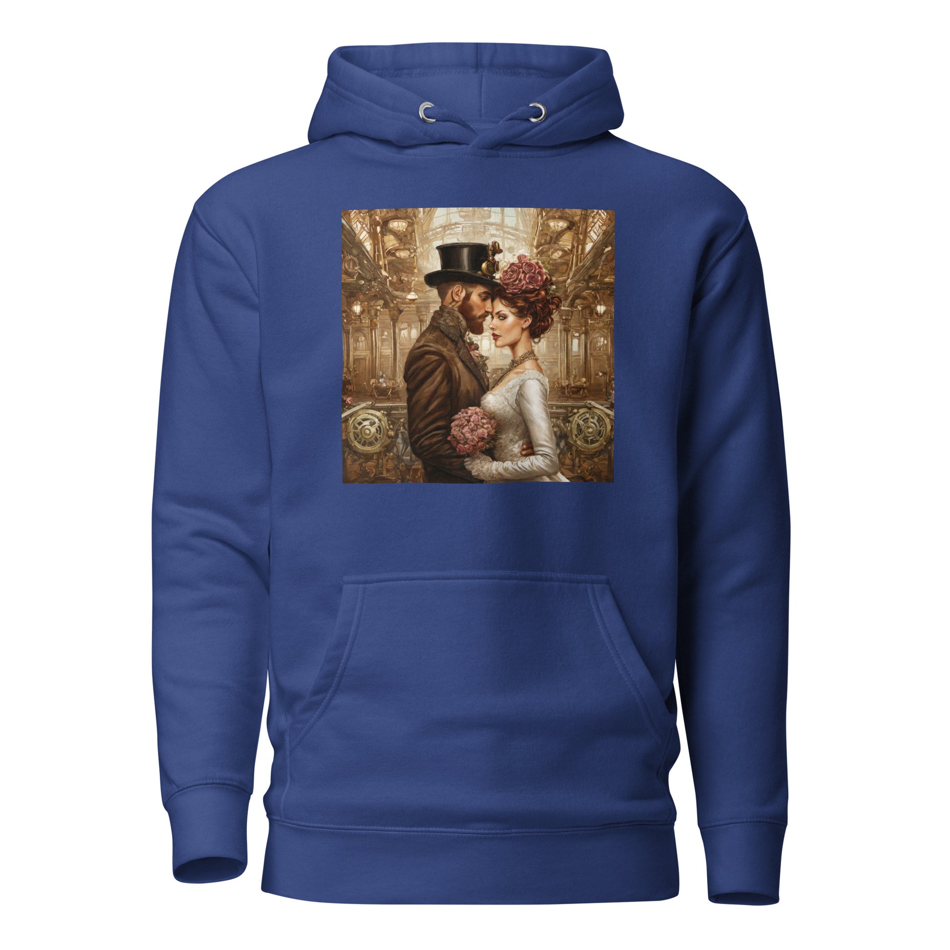 Gears & Lace Steampunk Wedding Women's Hoodie Team Royal