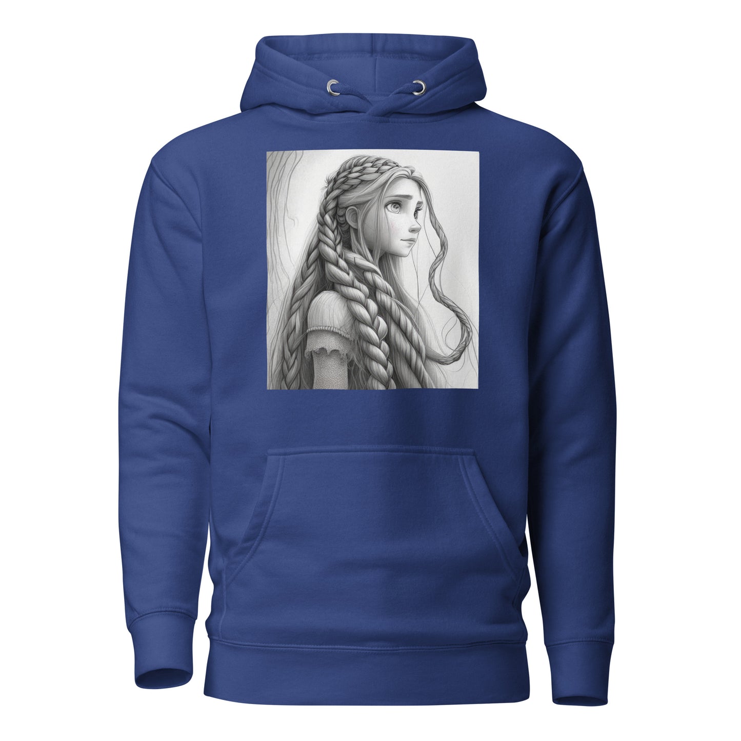 Rapunzel Sketch Women's Fairy Tale Hoodie Team Royal