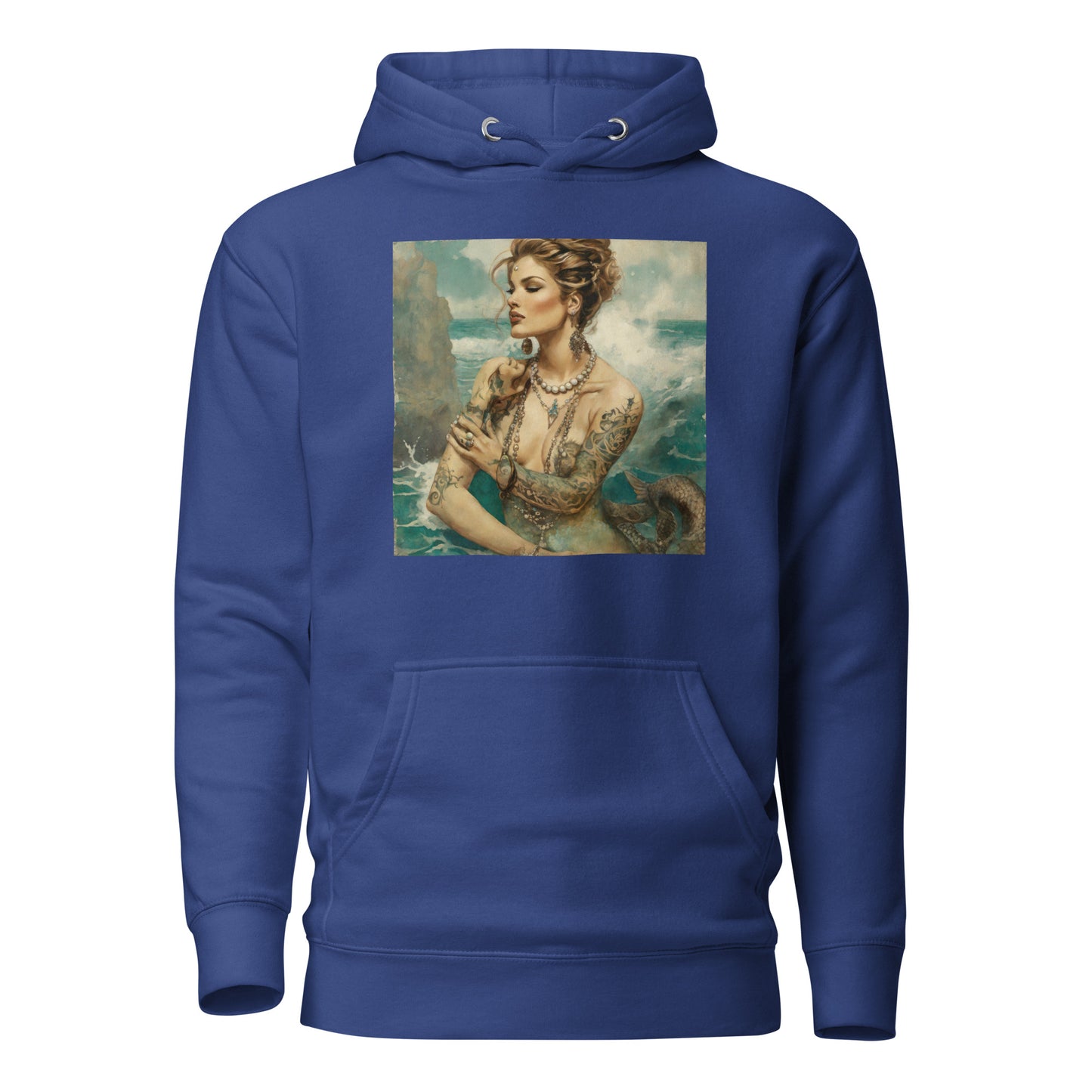 Mermaid with Tattoos Women's Hoodie Team Royal