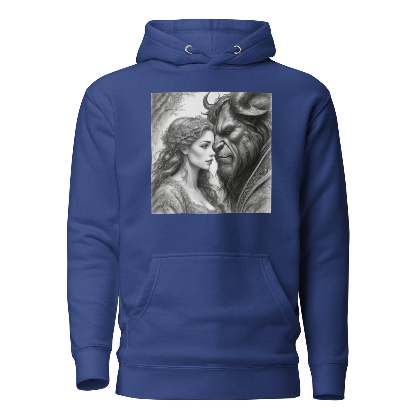 Beauty and the Beast Portrait Women's Hoodie Team Royal