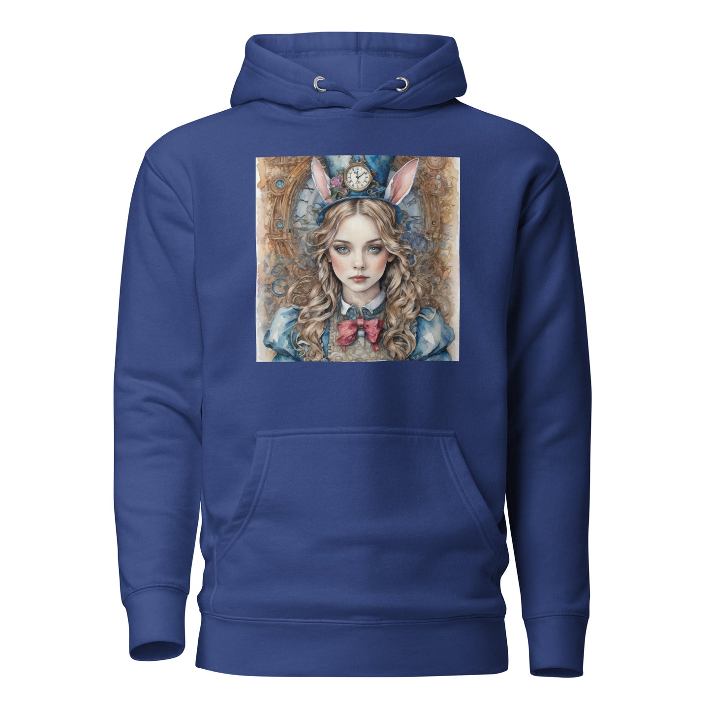 Alice in Wonderland with Bunny Ears Women's Hoodie Team Royal