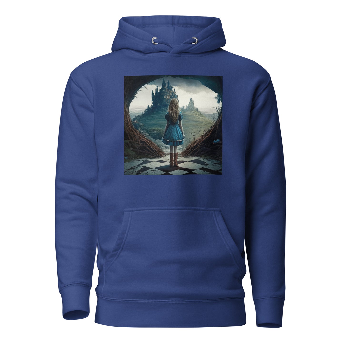 Alice Entering Wonderland Women's Fantasy Graphic Hoodie Team Royal