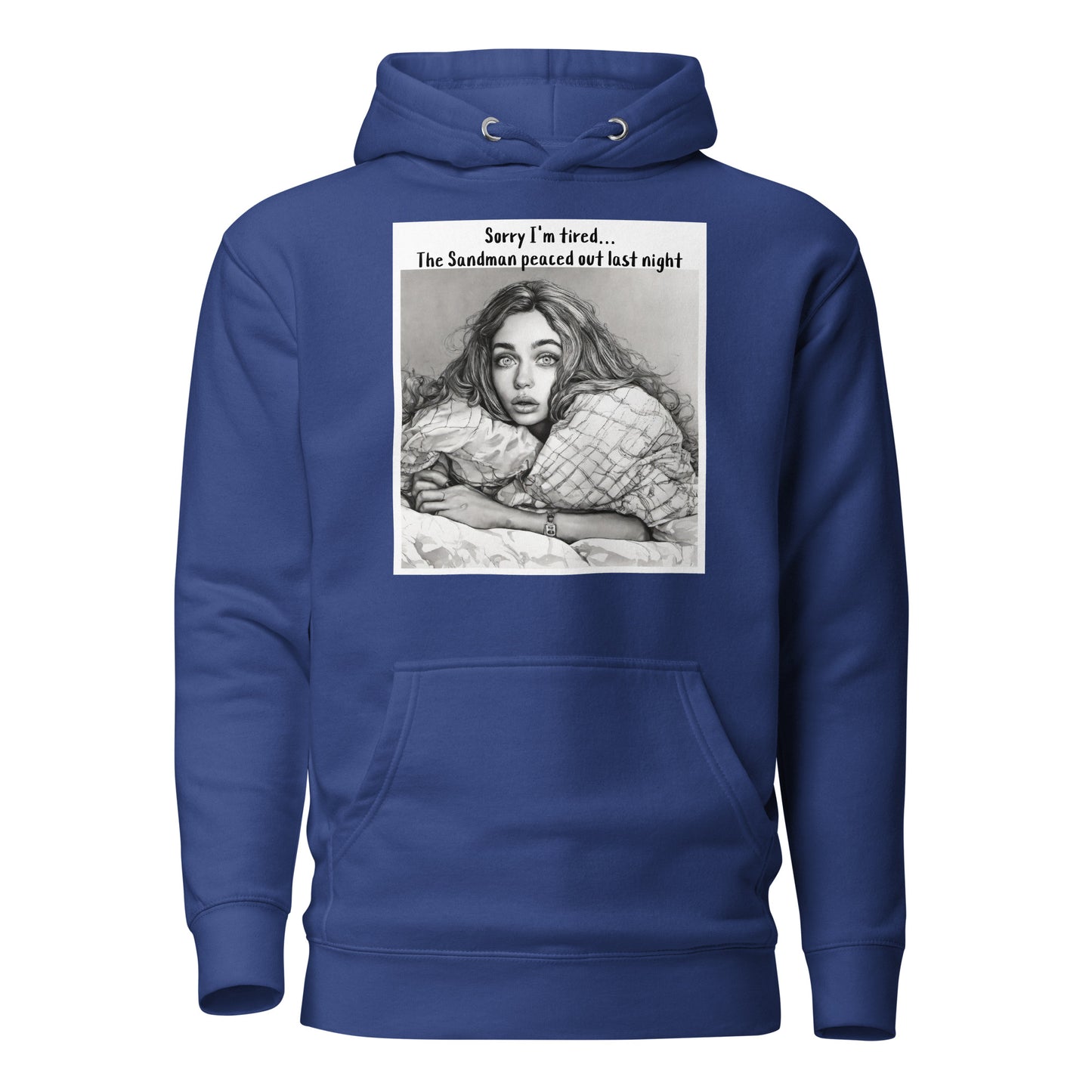 Sandman Peaced Out Women's Funny Hoodie Team Royal