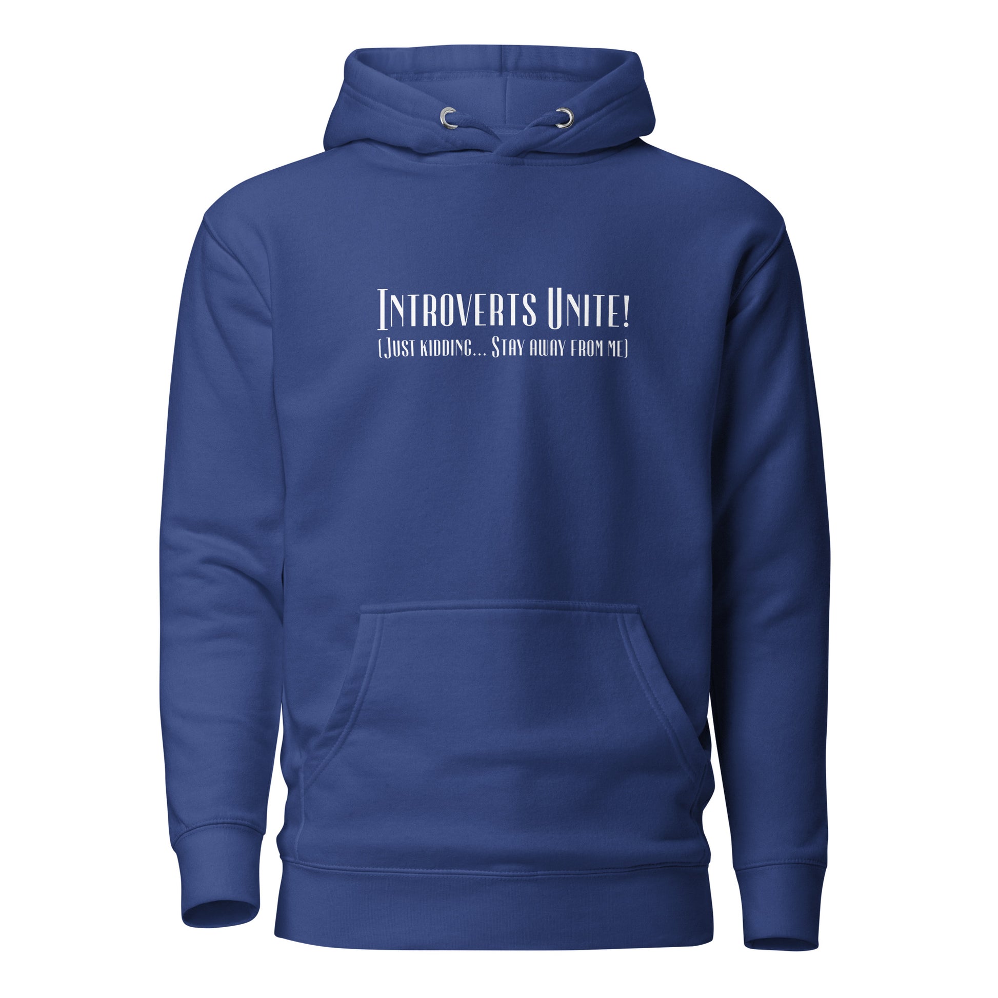 Introverts Unite Women's Funny Hoodie Team Royal