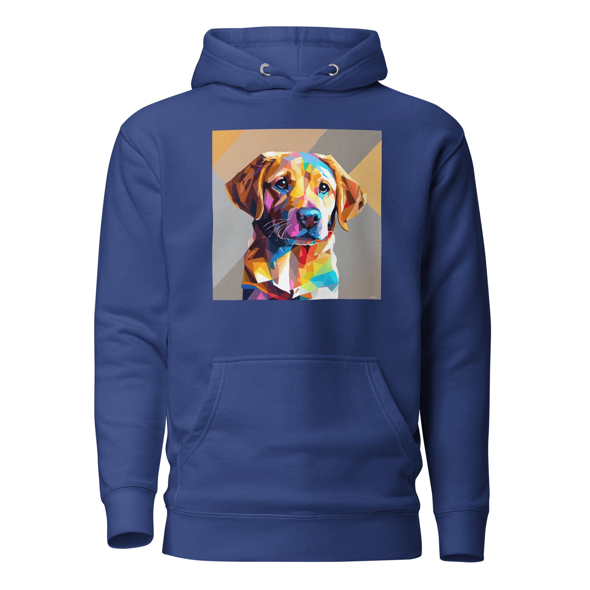 Geometric Golden Lab Women's Animal Lover Hoodie Team Royal